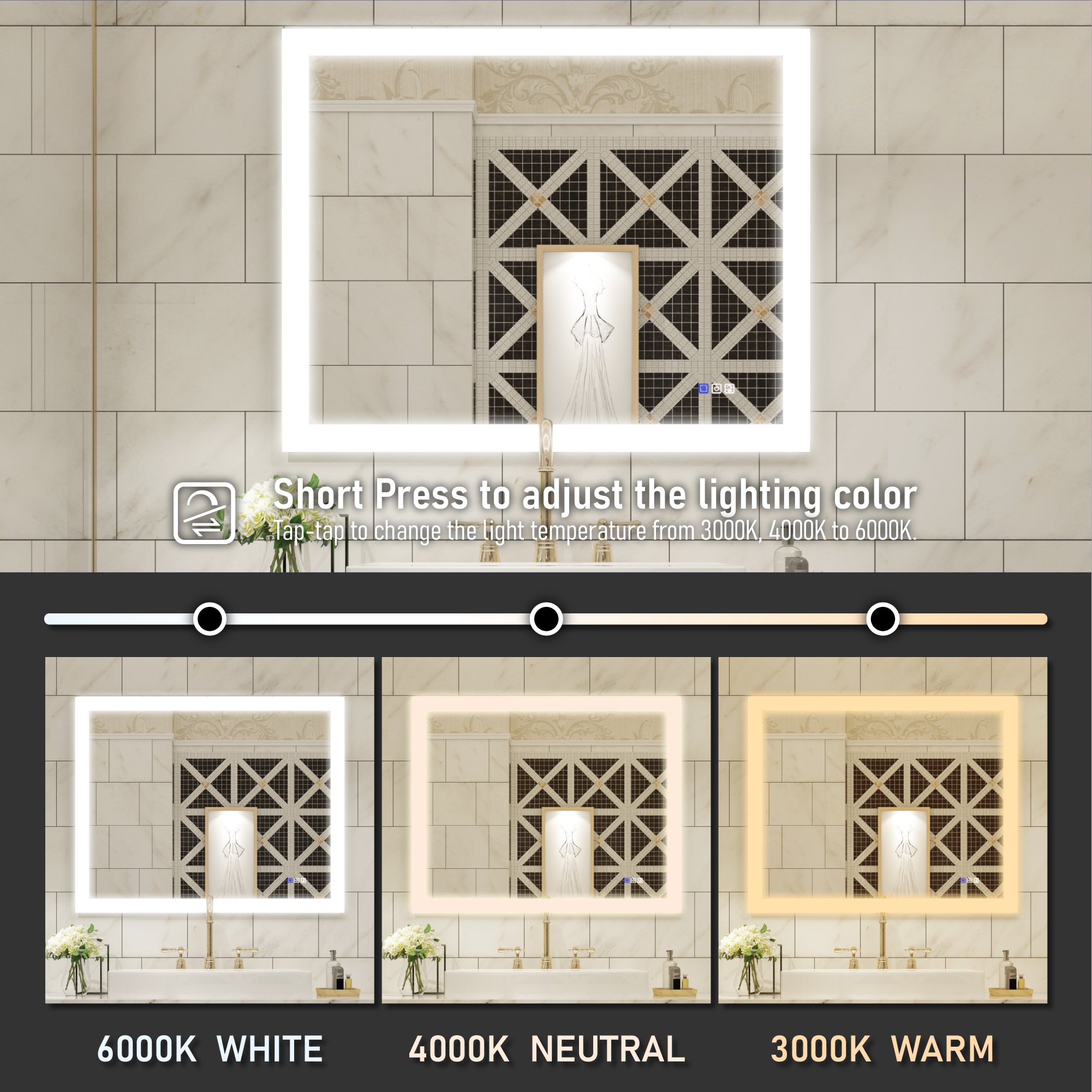 Forclover FLW-LP4032 Framed-Bath-Mirrors - View #5
