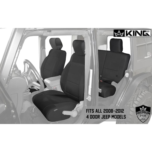 King 4WD Neoprene Seat Covers, Black/Black- JK 4 Door 2008- 2012 in the Car Seat  Covers department at 