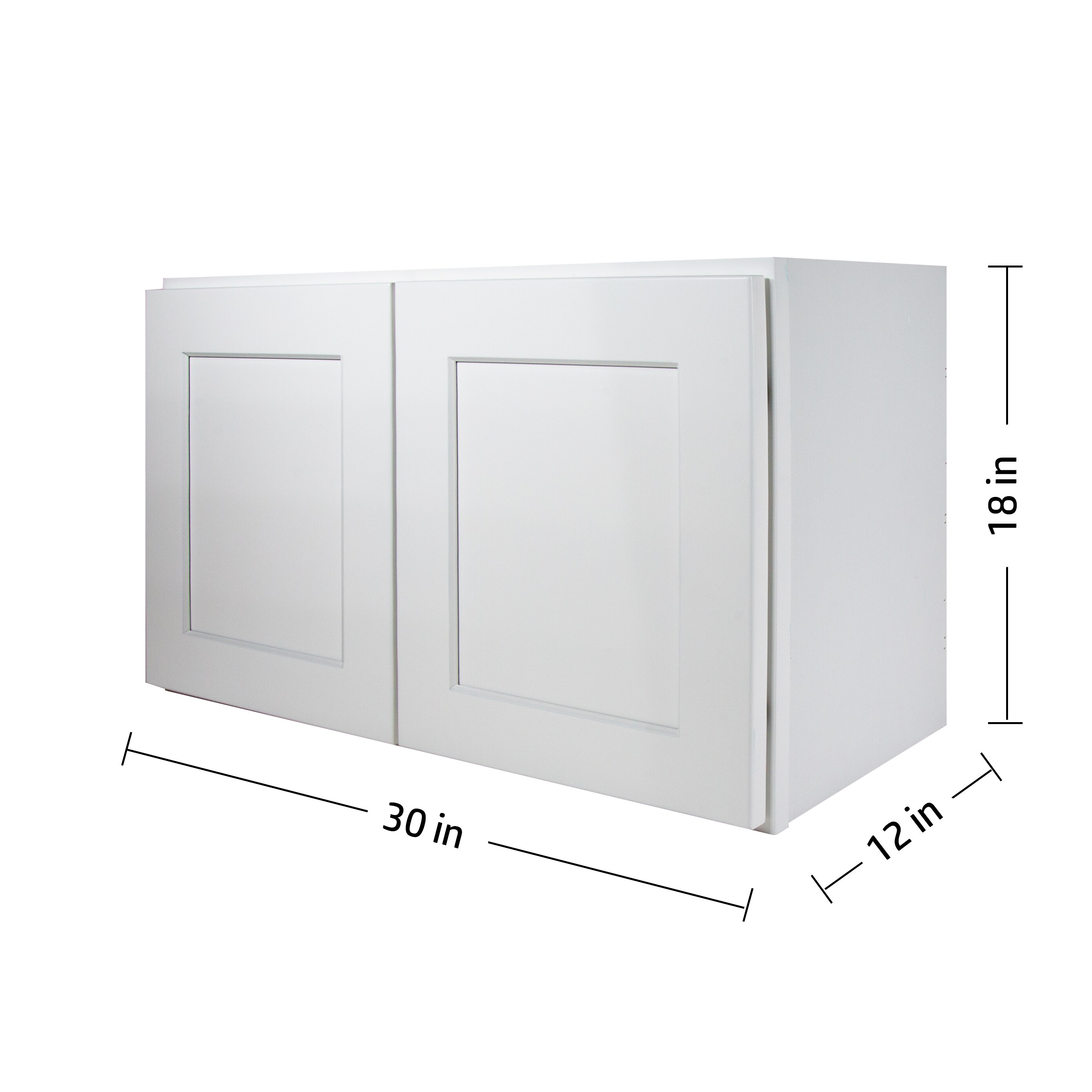 HomLux Lynzee 30-in W x 18-in H x 12-in D White Birch Door Wall Ready ...