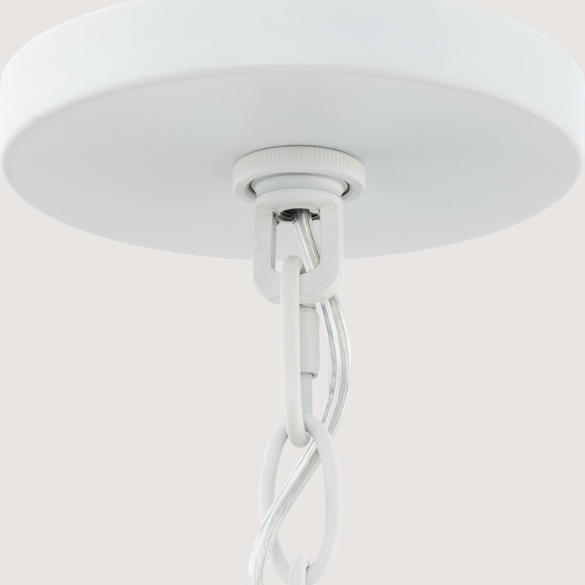 Avec 18" Champagne Bronze and White Metal Drum Pendant Light