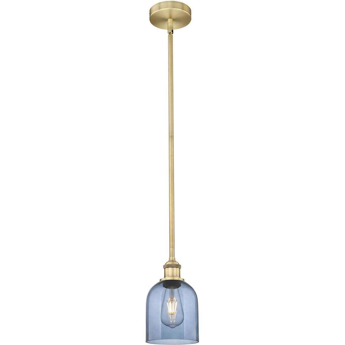 Innovations Lighting - 616-1S-BB-G558-6BL Edison Bella Mini Pendant Brushed Brass