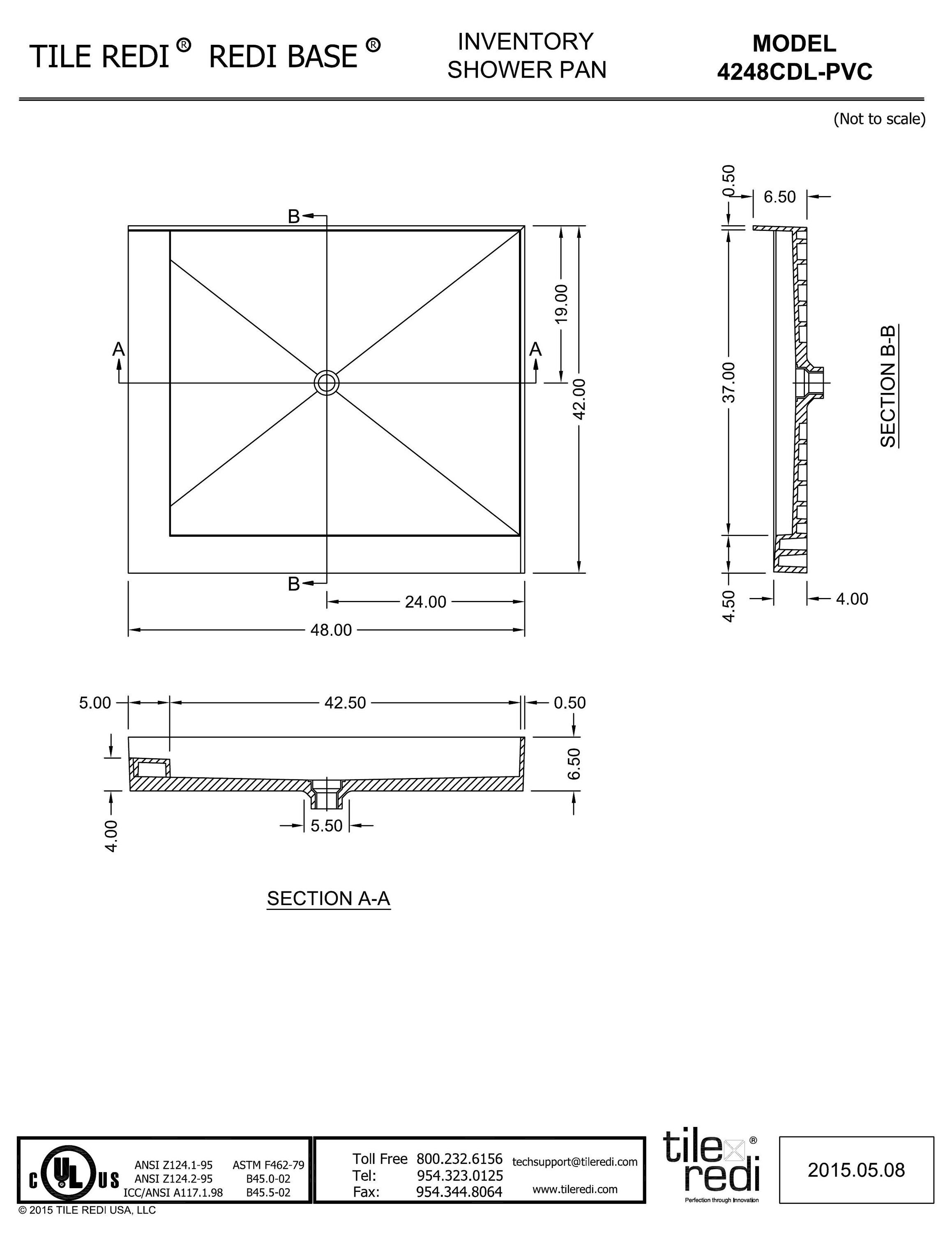 Tile Redi 4248CDL-PVC Shower-Floors - View #8