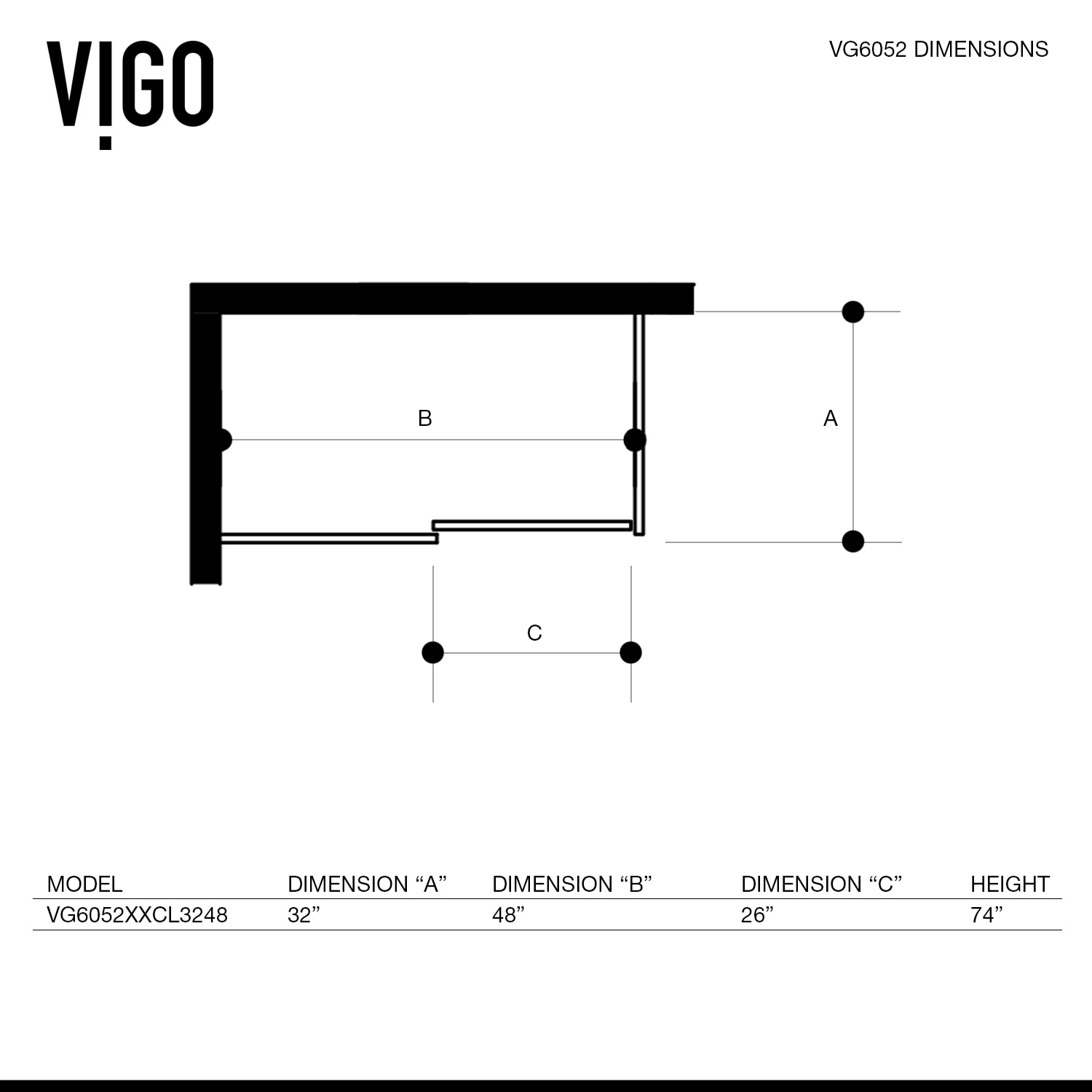 VIGO VG6052CHCL3248 Alcove-Shower-Kit - View #8