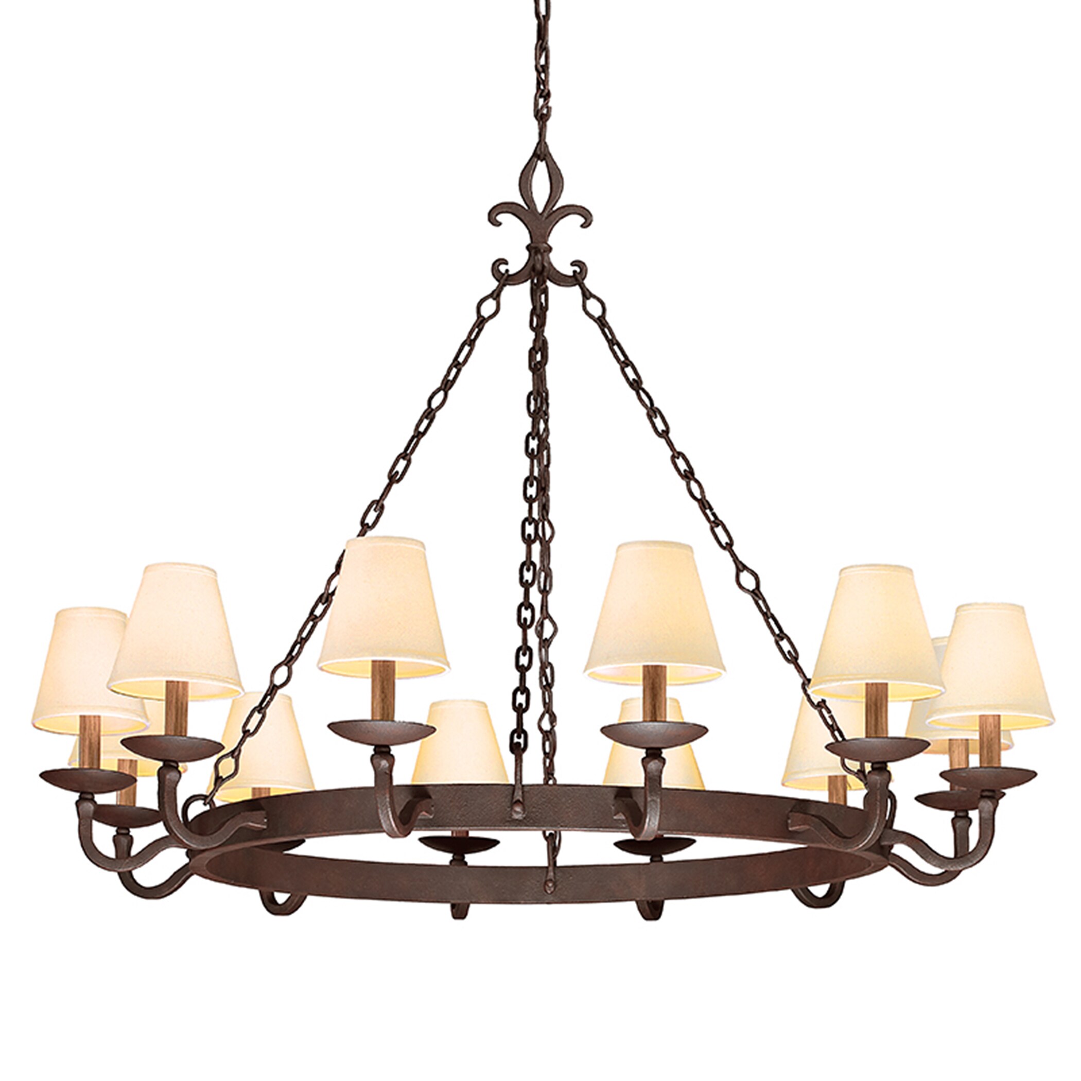 Troy Lighting F2716 Lyon 12-Light Burnt Sienna Transitional Dry rated Chandelier