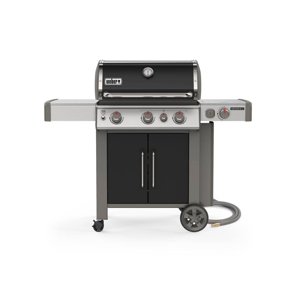 Weber Genesis II E-335 Black 3-Burner Natural Gas Grill with 1 Side Burner  in the Gas Grills department at