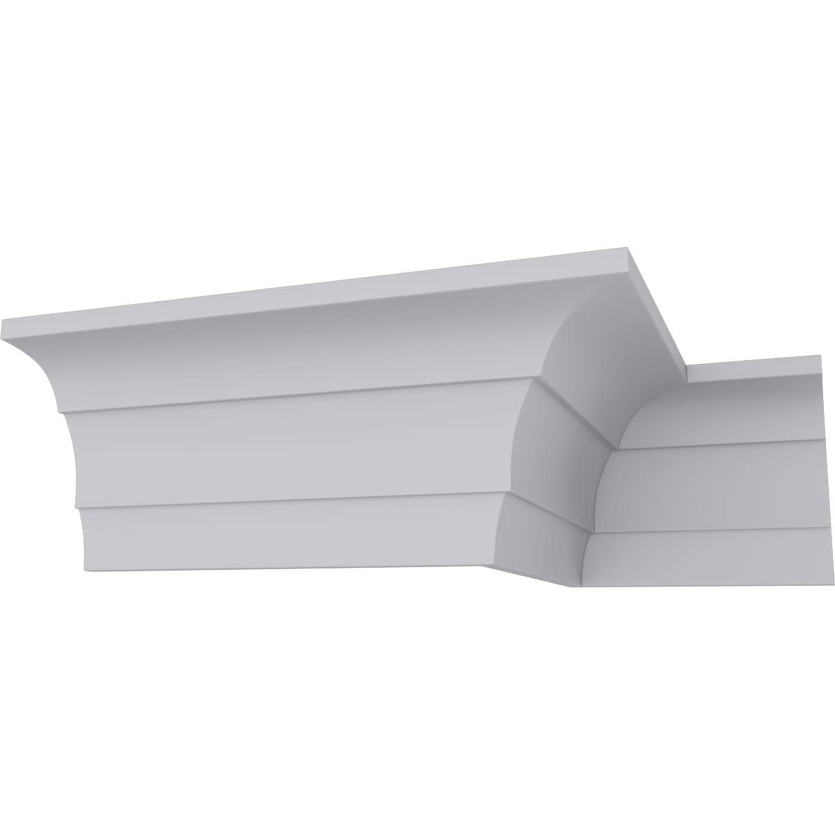 Ekena Millwork 686893 Adonis 5-7/8-in x 7-ft 10-1/2-in Primed Urethane Crown Moulding 12 -Pack