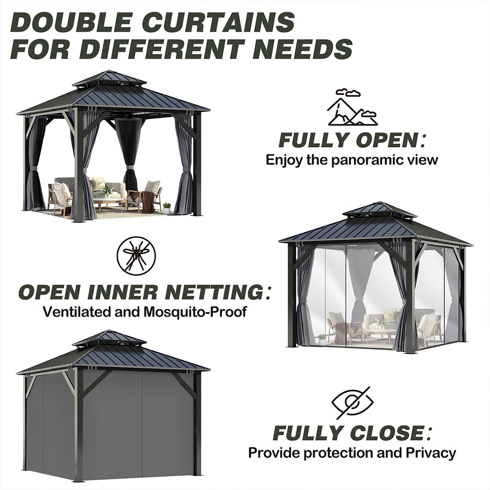 Coveronics LW-SSTG-B-0805 Wood-Resin-Gazebos - View #8