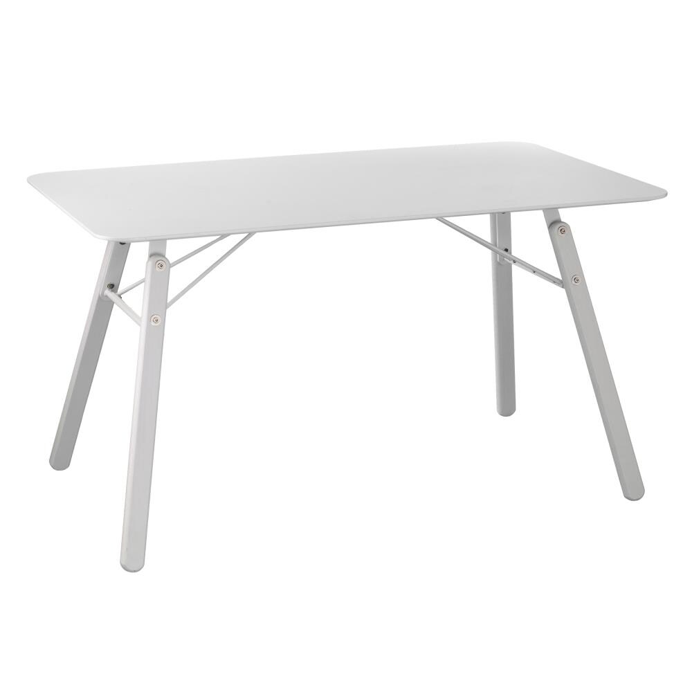 Holly & Martin DN0682 Dinniman White Contemporary/Modern Dining Table, Composite with White Wood 53.25-Inches L x 29.25-Inches H