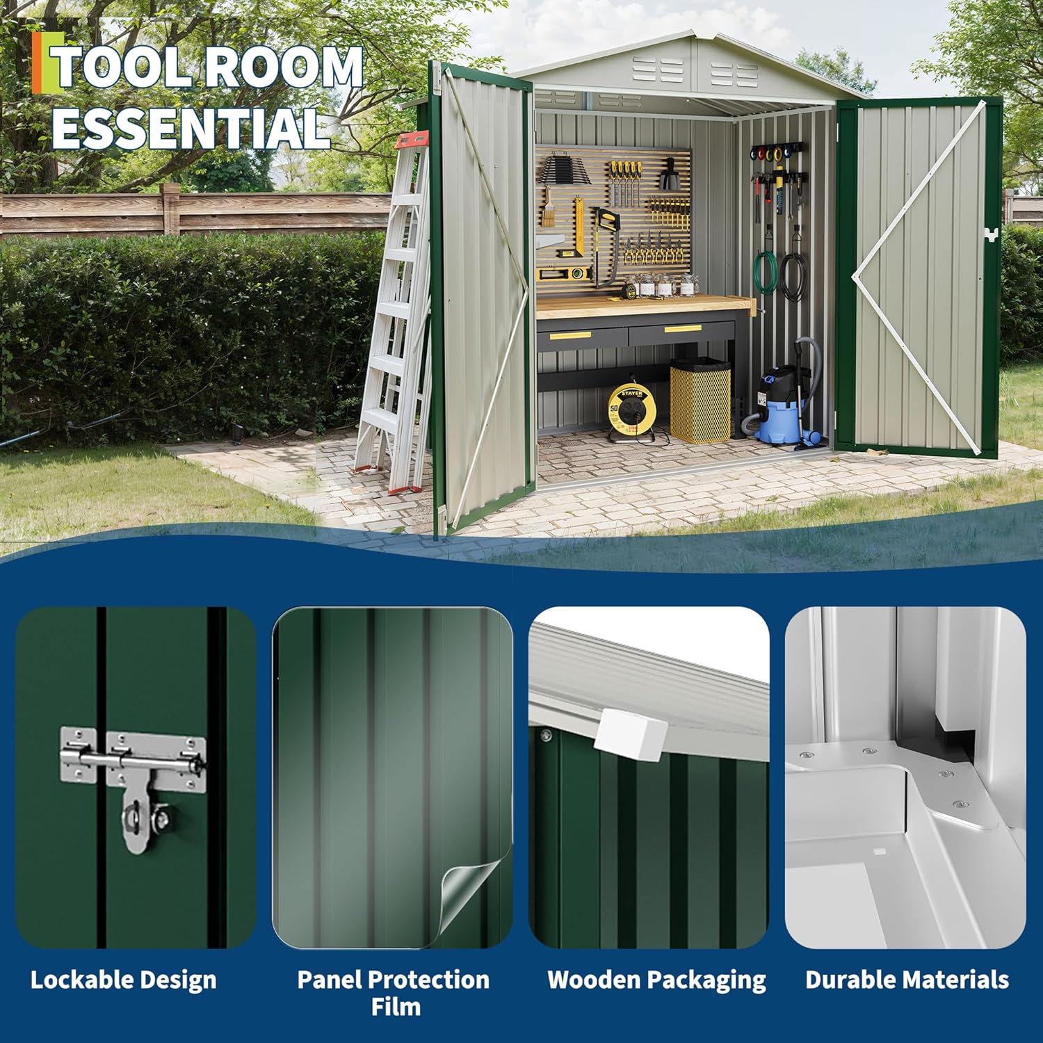 Garvee LMY-PPG-3439BKTN Metal-Storage-Buildings-Sheds - View #3
