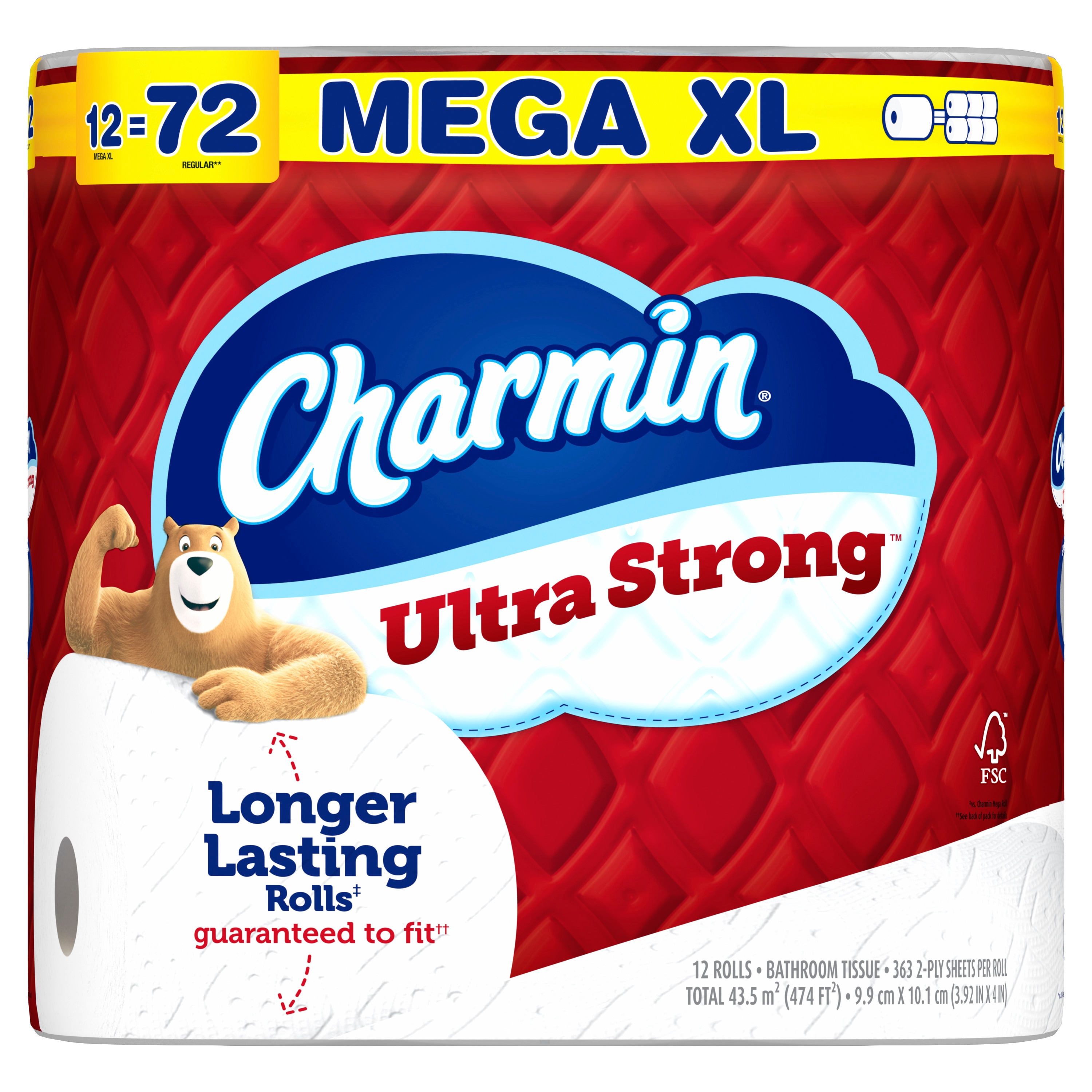 Charmin 3077204311 Ultra Strong Mega XL 12 -Pack 2-ply Toilet Paper