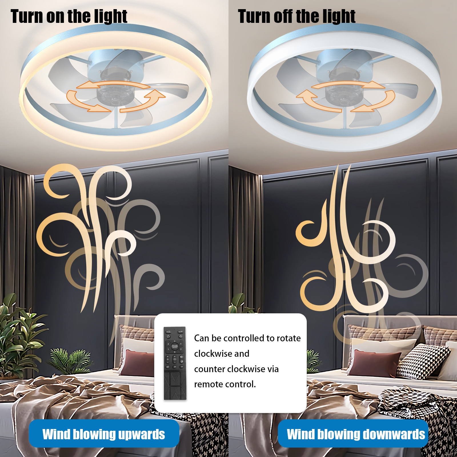 WELLFOR AMYUA-08 Ceiling-Fans - View #5