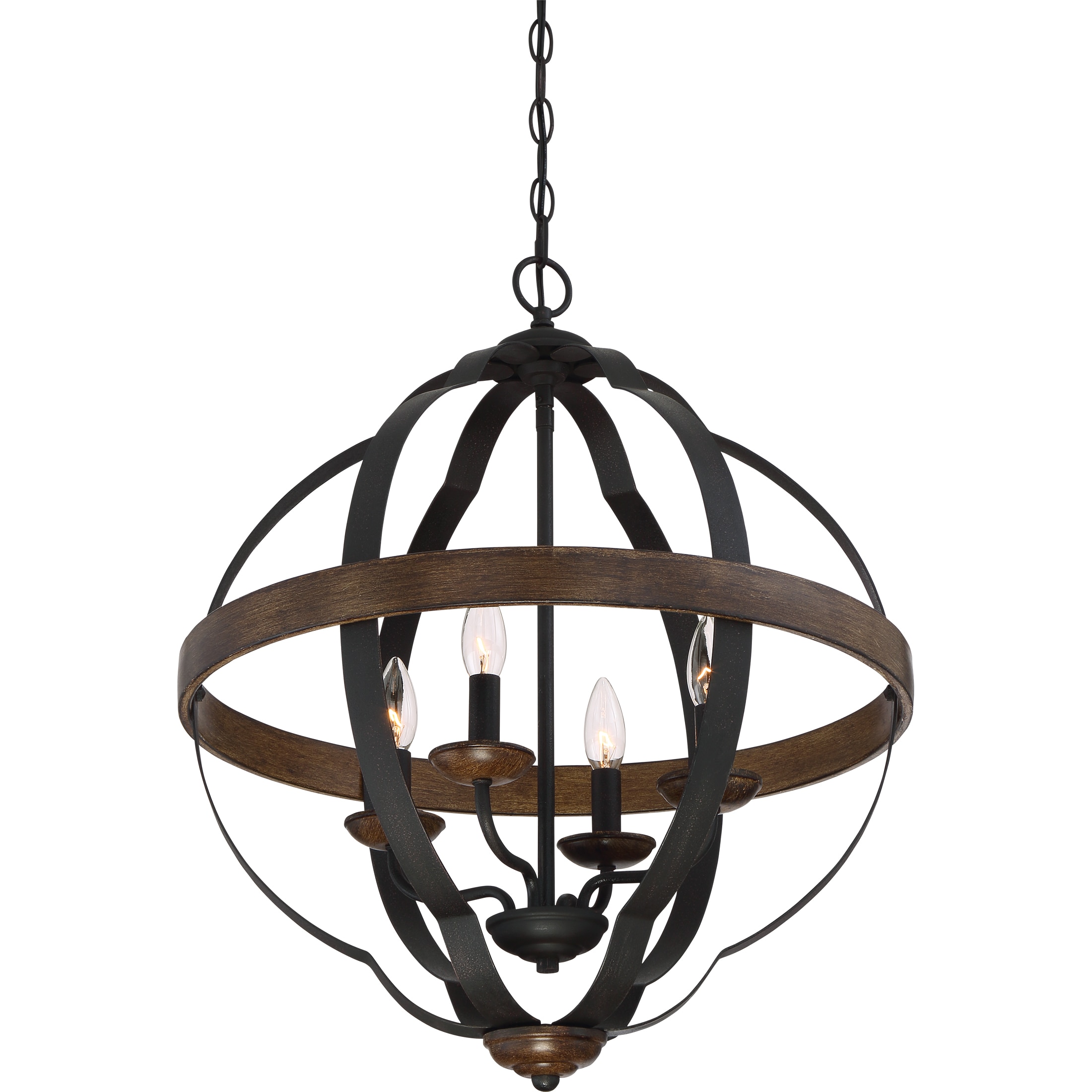 Quoizel Siren 4-Light Marcado Black Transitional Chandelier in the ...