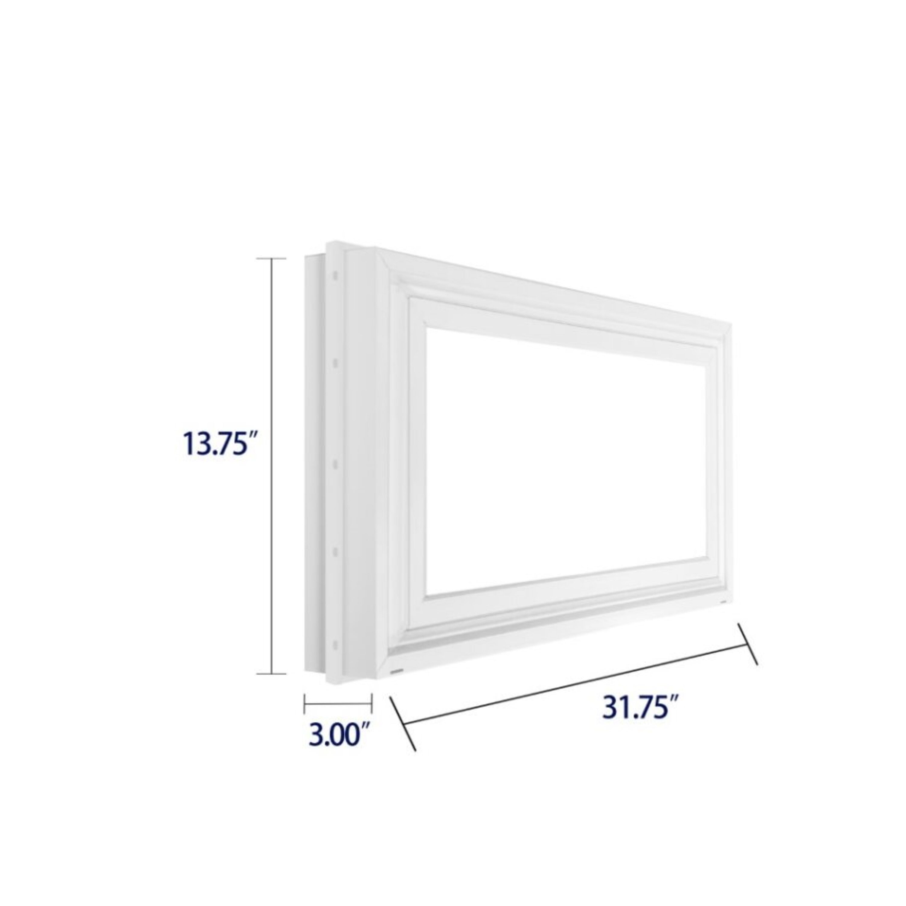 RELIABILT 30001 Series 31-3/4-in x 13-3/4-in x 3-in Jamb Tilting Vinyl Replacement White Basement Hopper Window