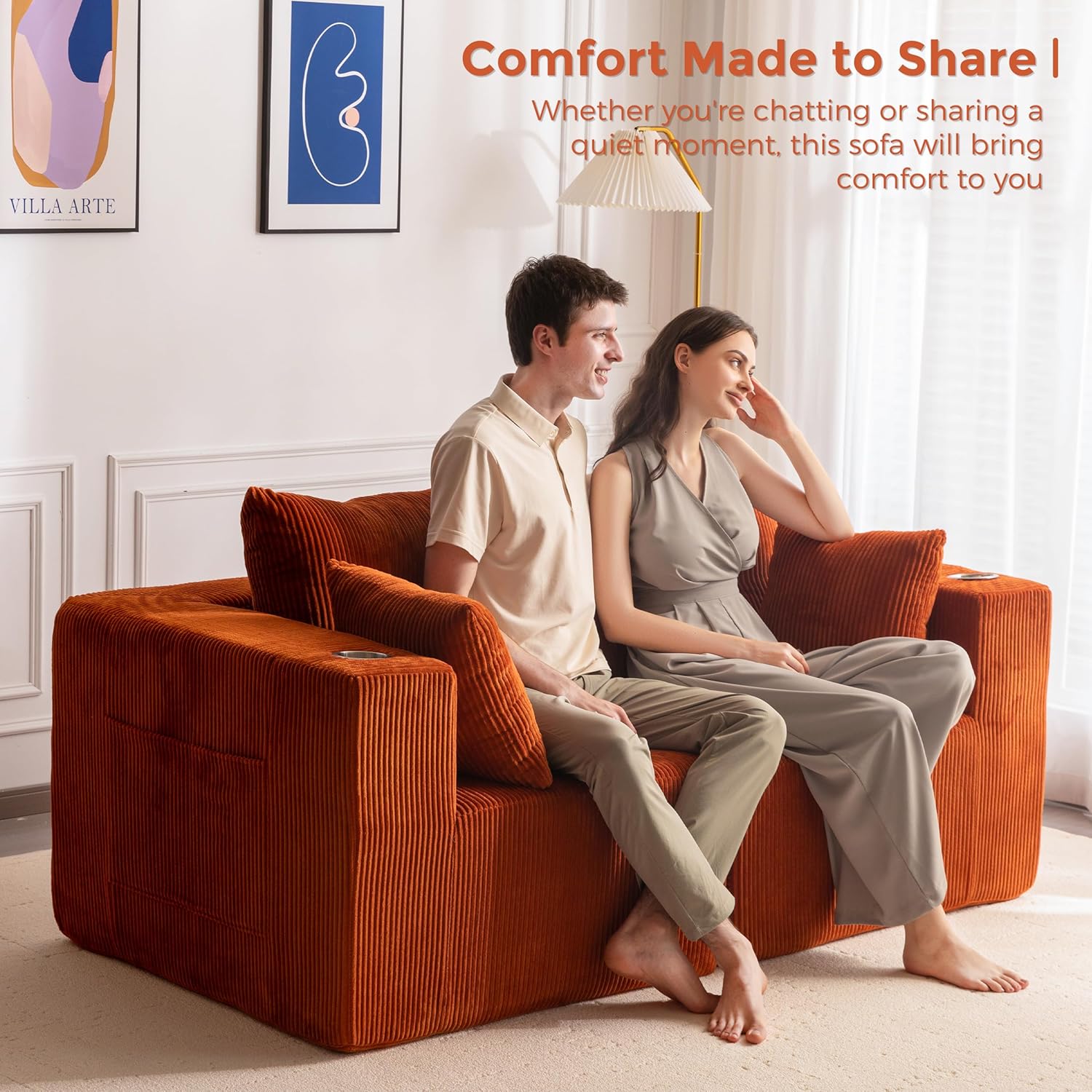 MAXYOYO M-A97-ORANGE-AC Sofas-Loveseats - View #3