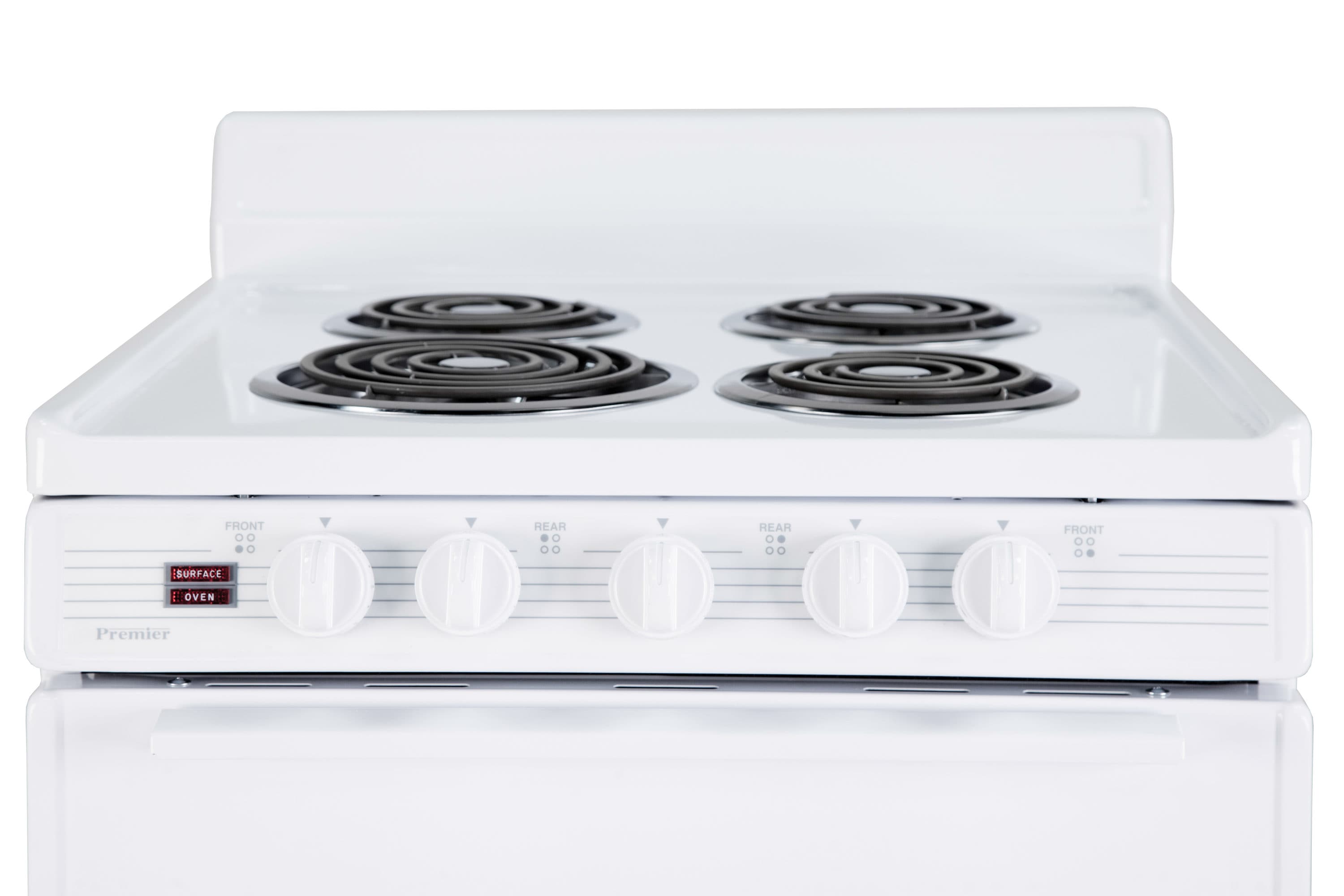 Premium Levella 24 in. 2.7 cu. ft. Single Oven Electric Range with 4  Burners and Storage Drawer in White 