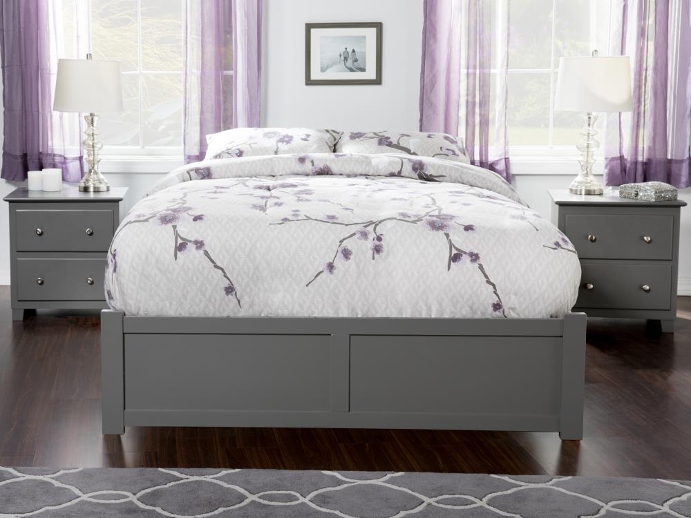 AFI Furnishings Concord Grey King Platform Bed with Storage in the Beds  department at Lowes.com
