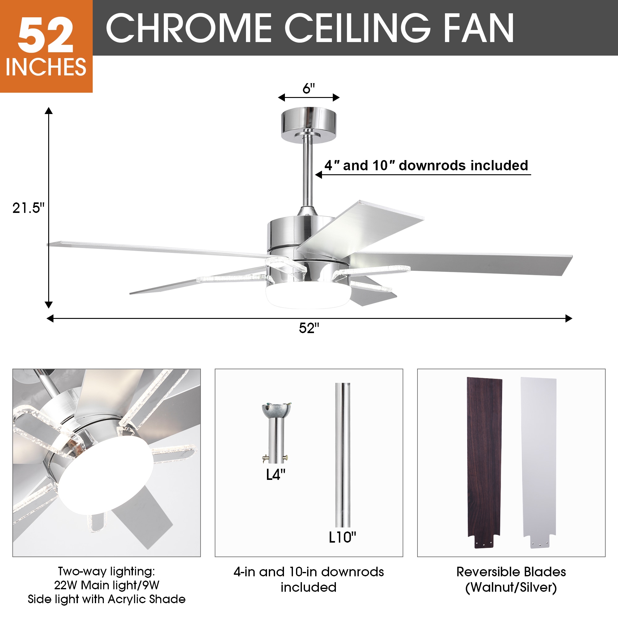 Parrot Uncle F6013 Ceiling-Fans - View #6