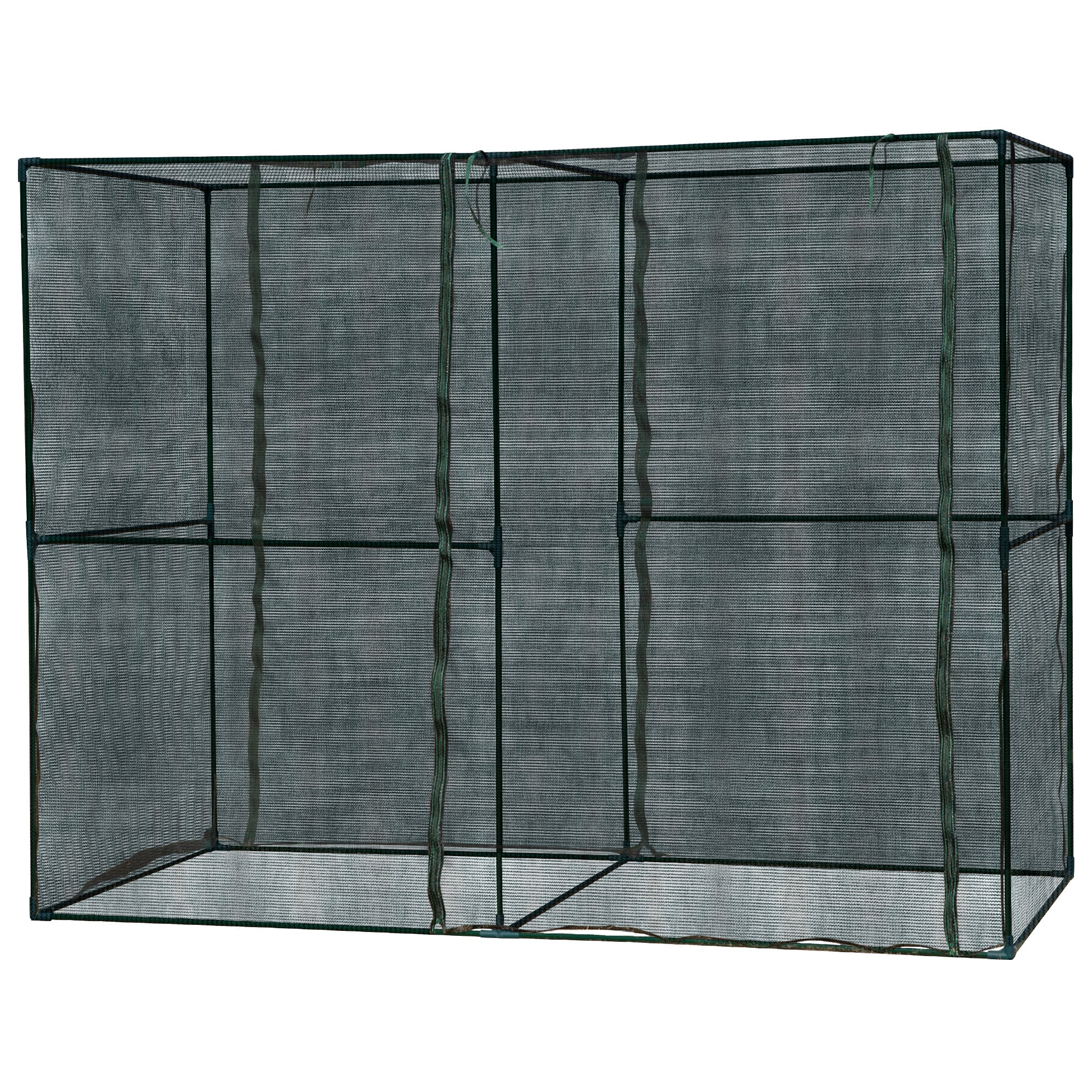 Outsunny 845-402 7.8-ft L x 3.9-ft W x 6.06-ft H Green Greenhouse