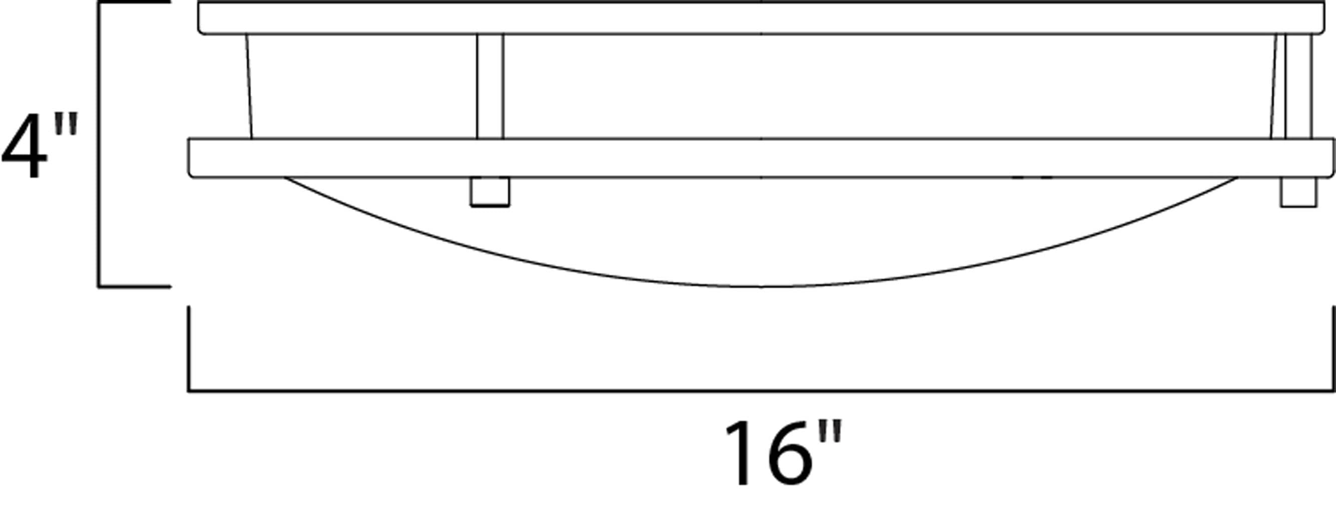 Satin Nickel 16-Inch LED Flush Mount Ceiling Light