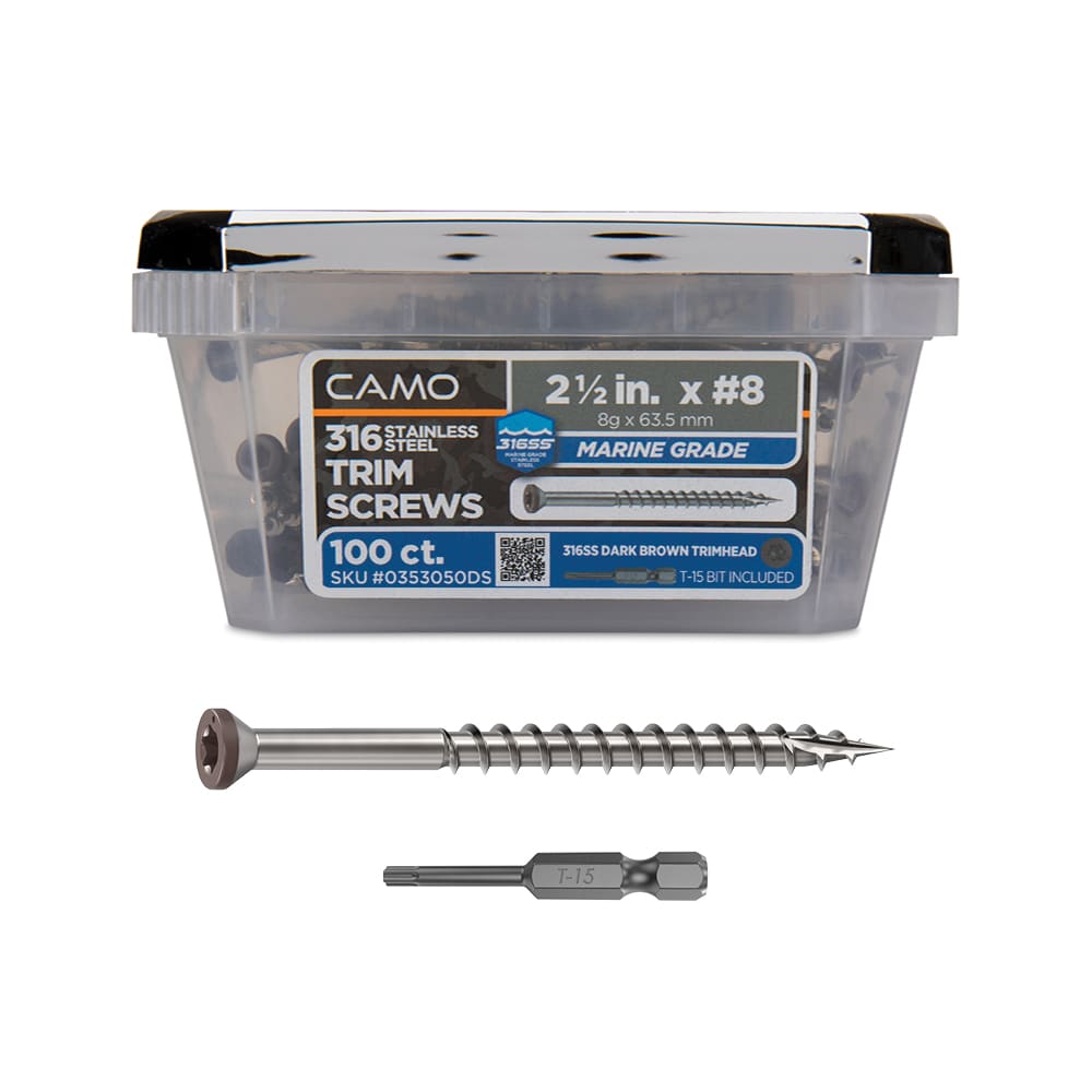 CAMO #8 x 2-1/2-in Wood to wood Deck Screws 100 -Per Box