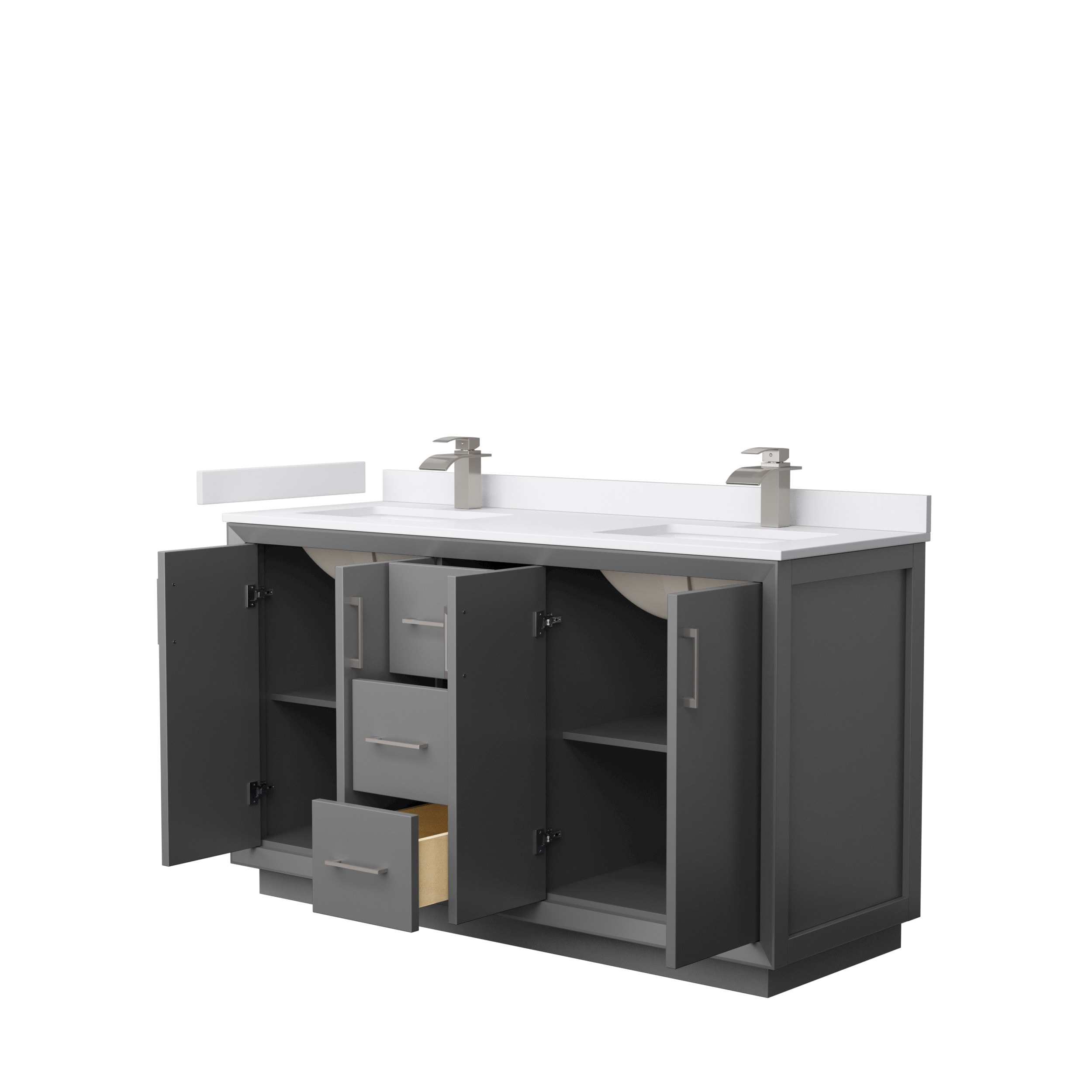 Wyndham Collection WCF414160DKGWCUNSMXX Bath-Vanity-Combo - View #2