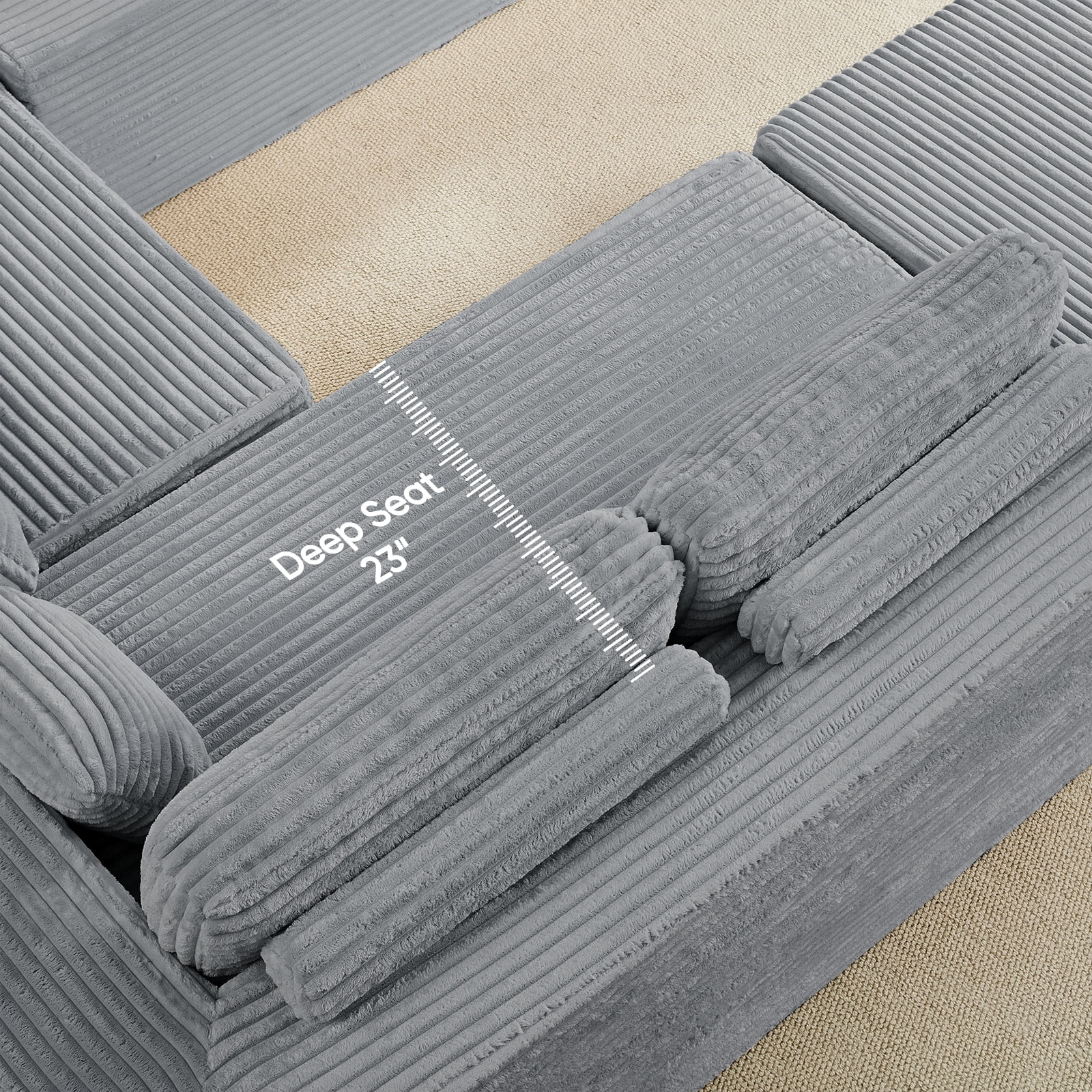 Mjkone LW11321-LIGHTGREY Sofas-Loveseats - View #4