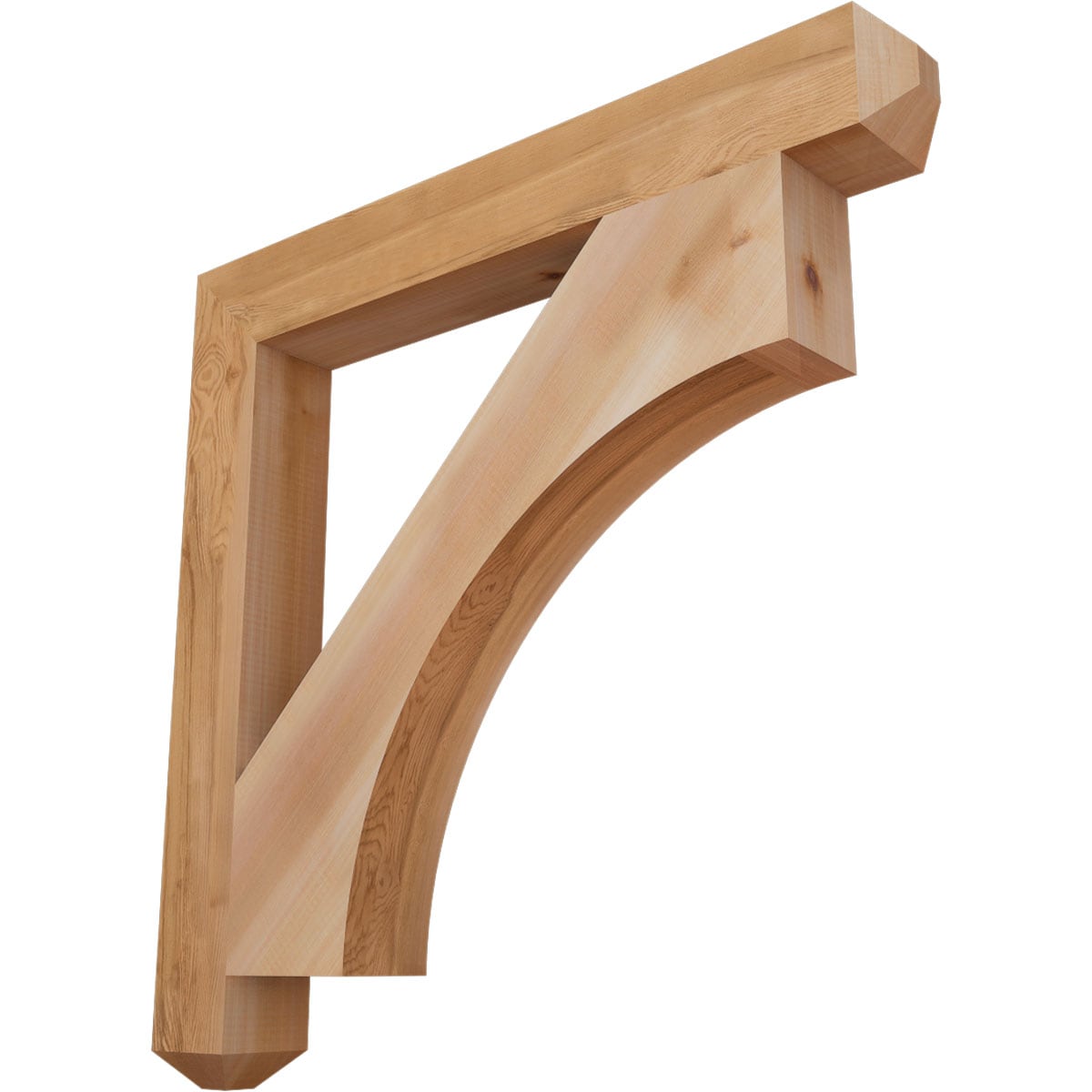 Ekena Millwork BKT04X32X32WTL04SWR Westlake craftsman smooth 3-1/2-in x 32-in x 32-in Western red cedar Brown Wood Standard bracket