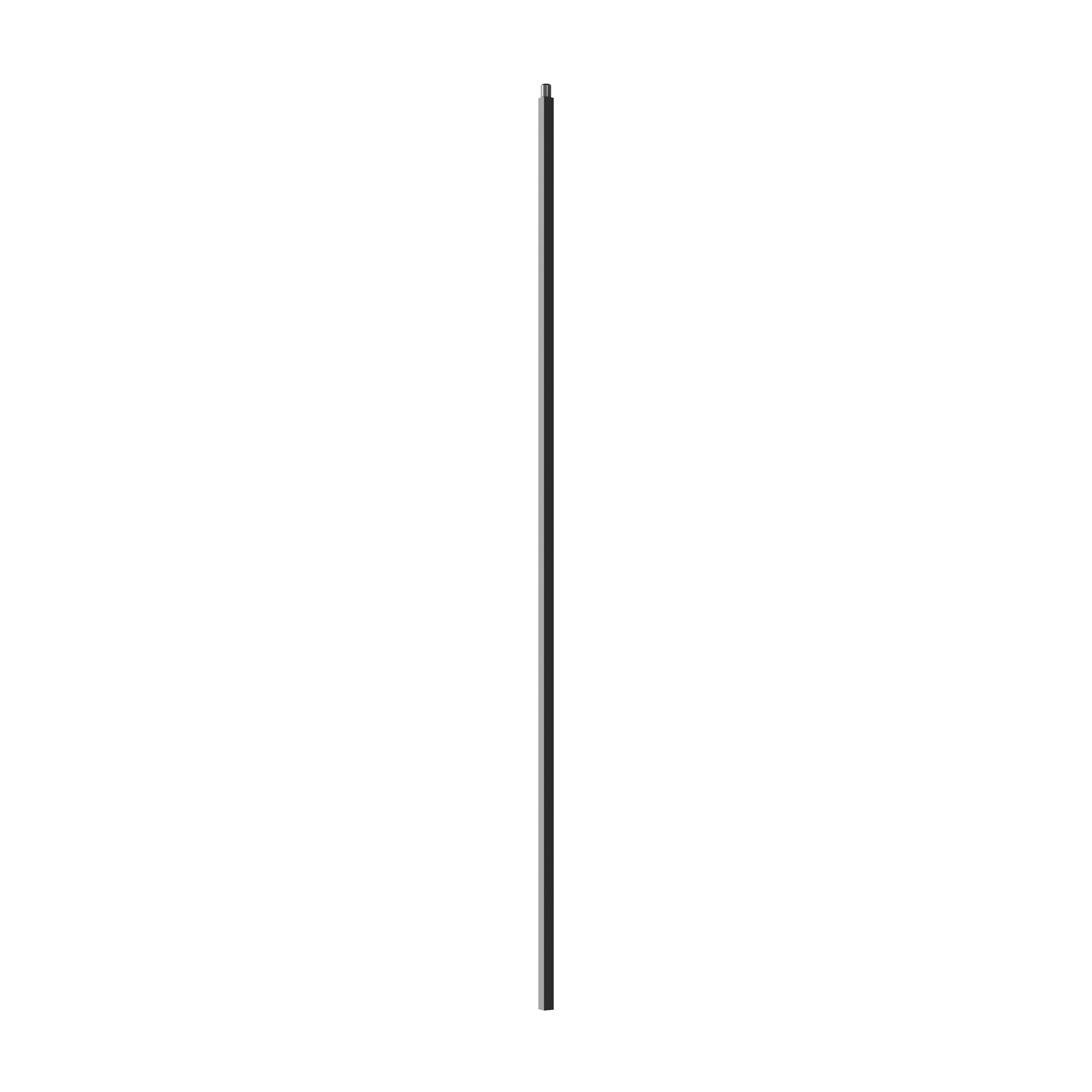 Crown Heritage 4584700FB44 44-in x 0.4724-in Satin Black Steel Pin Top Stair Baluster