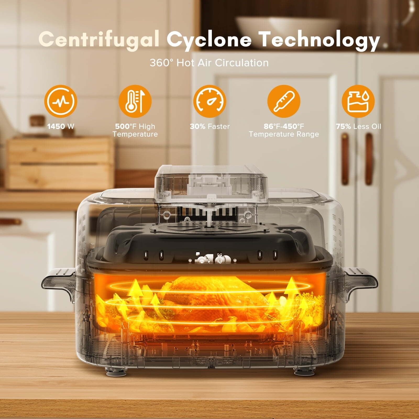 COWSAR LSEG-8070-BLACK Air-Fryers - View #3