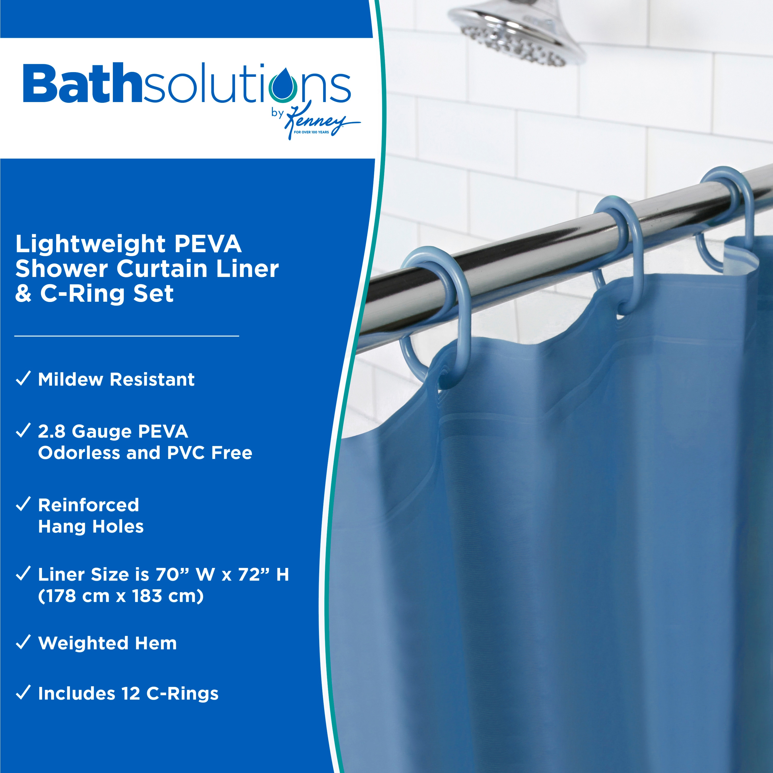 Kenney KN61752 Shower-Curtains-Liners - View #2