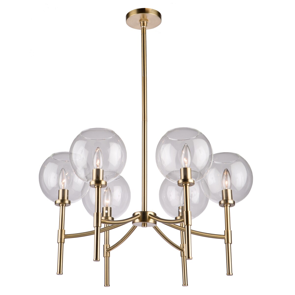 ARTCRAFT SC13126SB Hamilton 6-Light Satin Brass Transitional Dry rated Chandelier