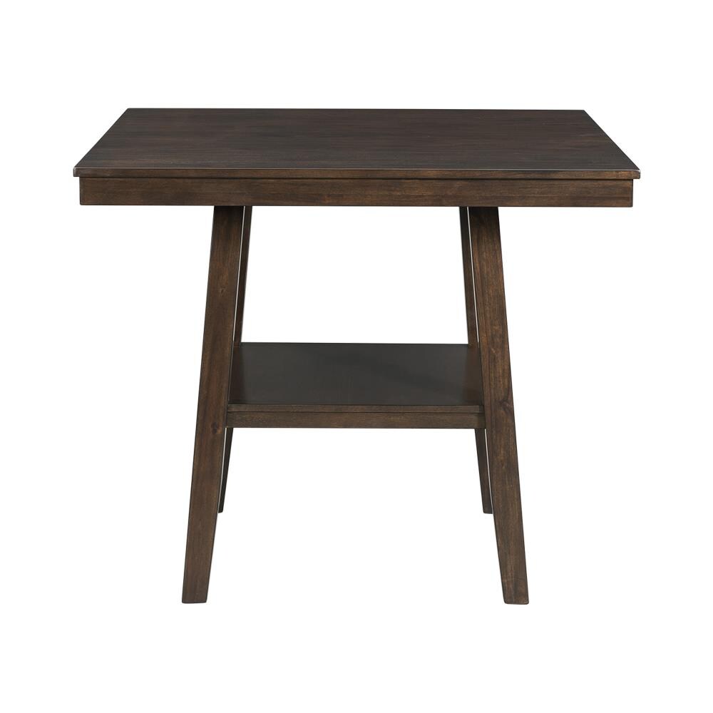 Reid Dark Walnut 5-Piece Counter Height Dining Set with Faux Leather Chairs