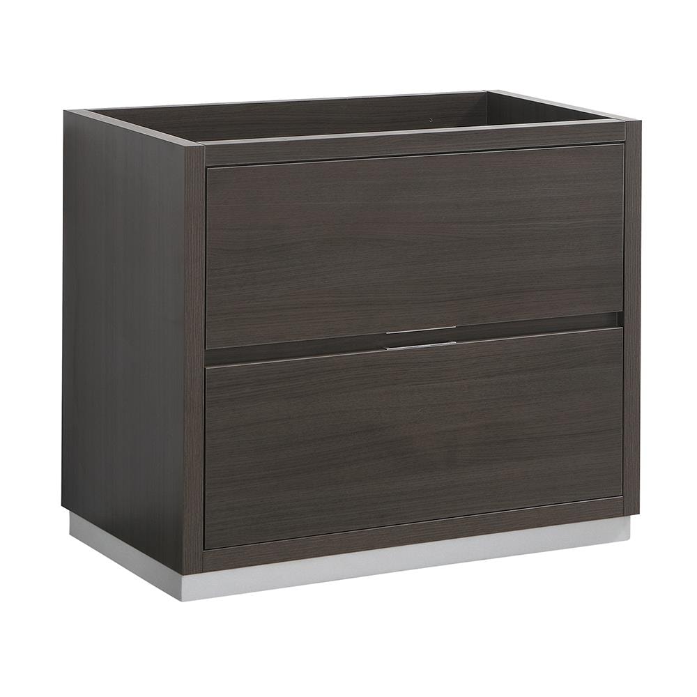 Fresca Valencia 36-in Gray Oak Bathroom Vanity Base Cabinet without Top ...