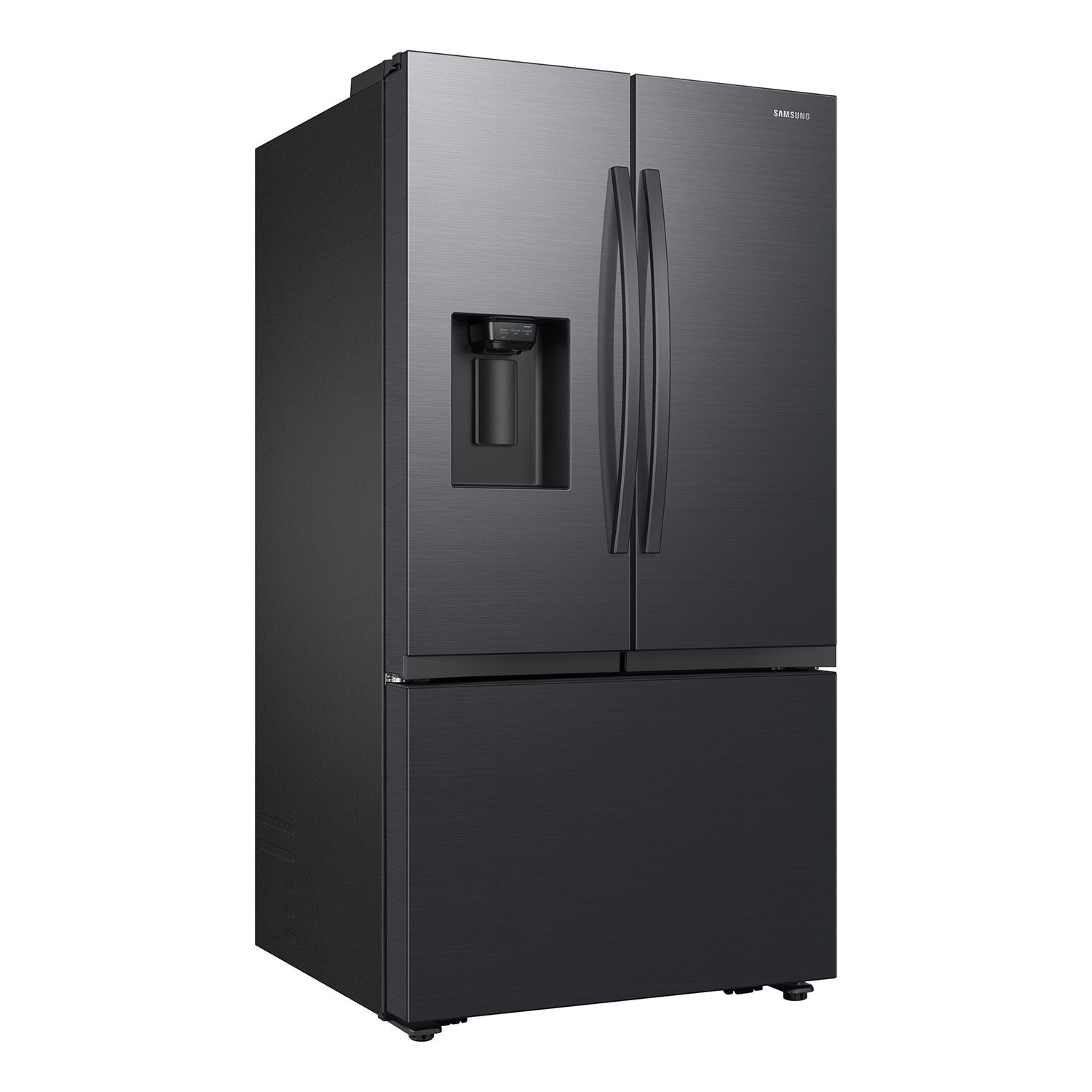 Samsung Mega Capacity 30.5-cu ft Smart French Door Refrigerator with Dual  Ice Maker (Matte Black Stainless) ENERGY STAR in the French Door  Refrigerators department at