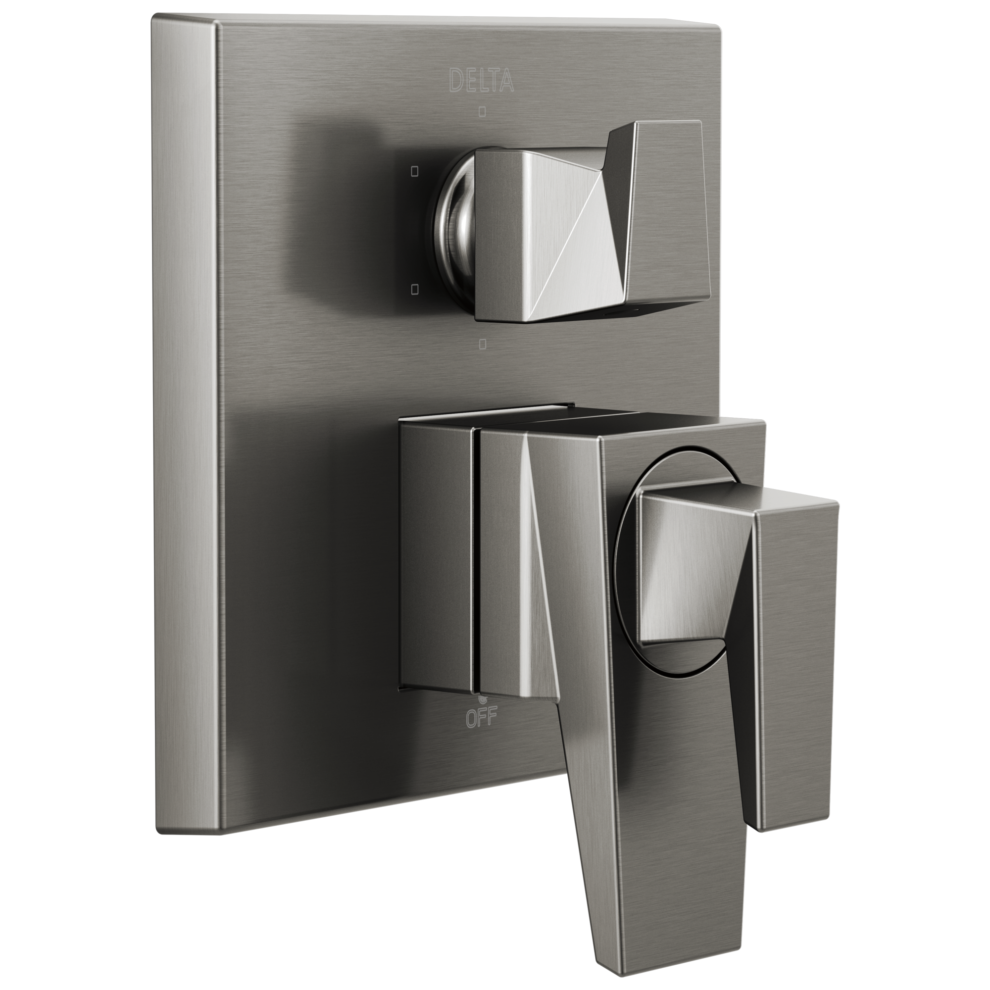 Delta T27943-KS-PR Trillian Lumicoat Black Stainless 4.1875-Inches Universal Bathtub/Shower Diverter 0.5-Inches -ID