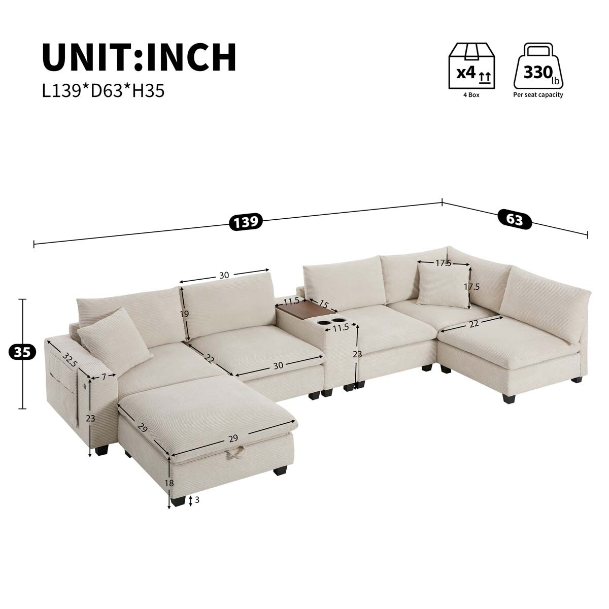 ModernLuxe N723S0166A Sofas-Loveseats - View #10