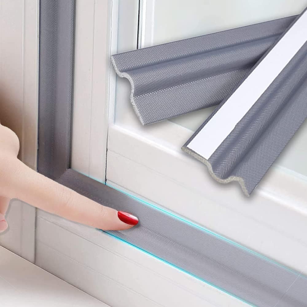 KIWDZFU - 118 Inch Window Weather Stripping Door Seal Strip Self Adhesive PU Foam for Door and W...