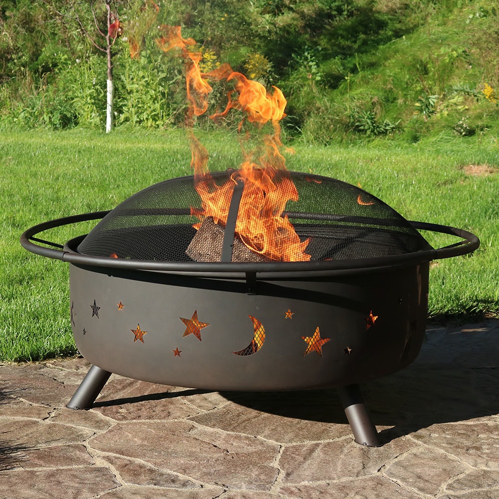 Sunnydaze Decor 41.5-in W Black Steel Wood-Burning Fire Pit - 2