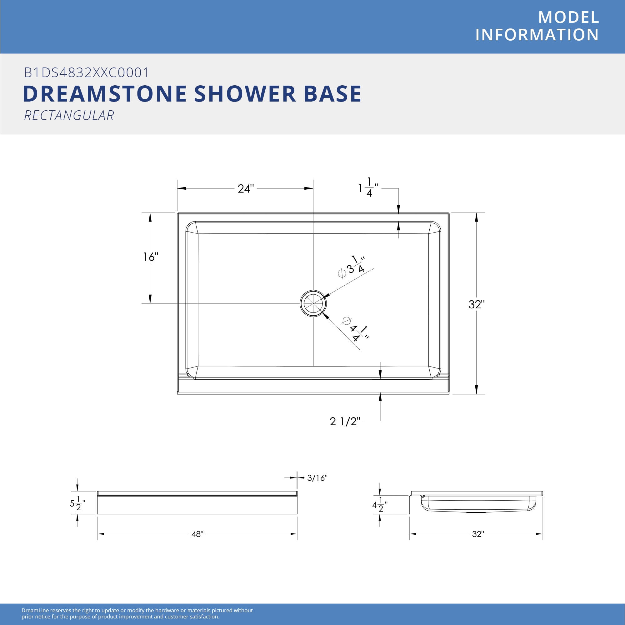 DreamLine BWDS48321MC0001 Alcove-Shower-Kit - View #6