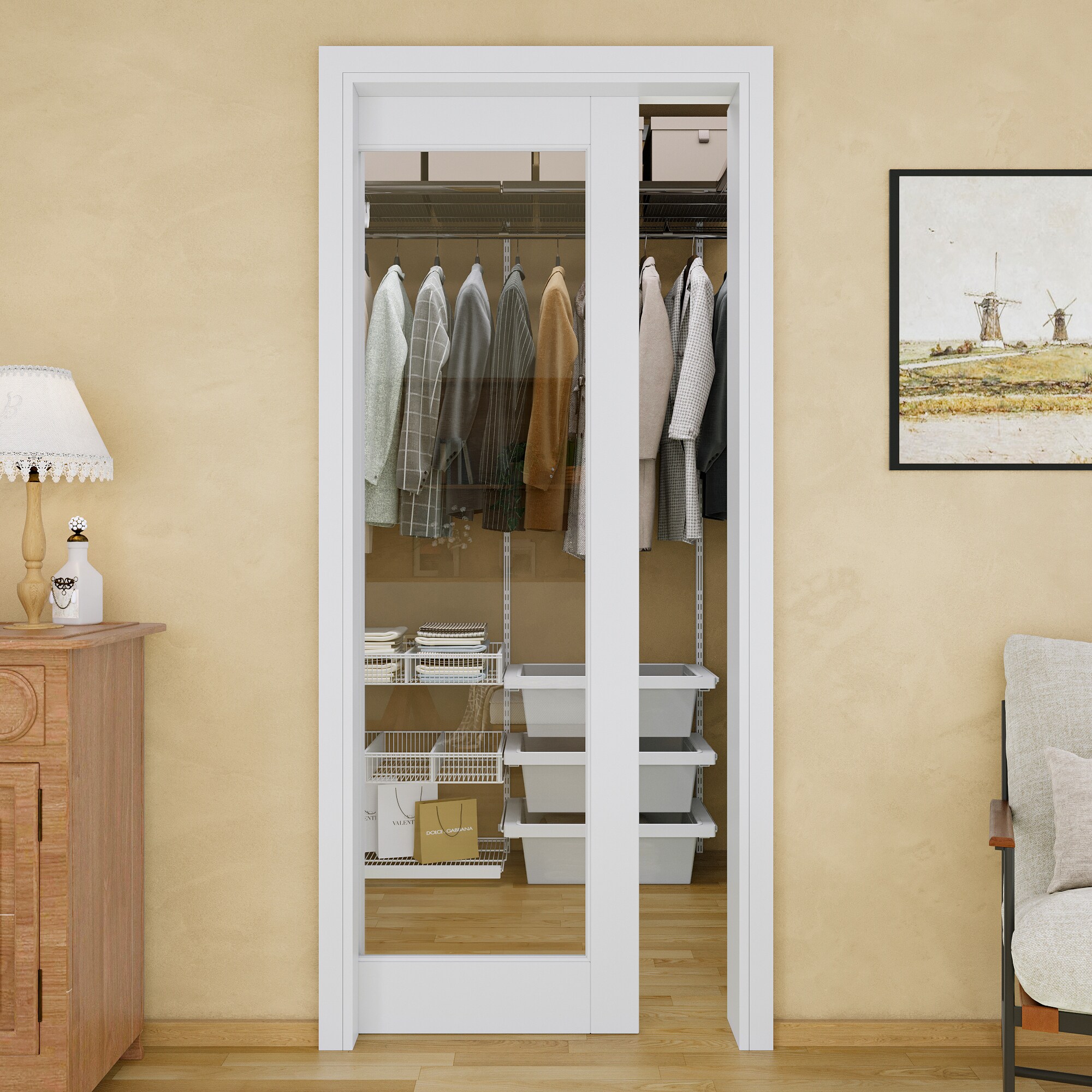 JUJUBON IN-PDPK-1L-CG-SC-32 Pocket-Doorframe-Screens - View #2