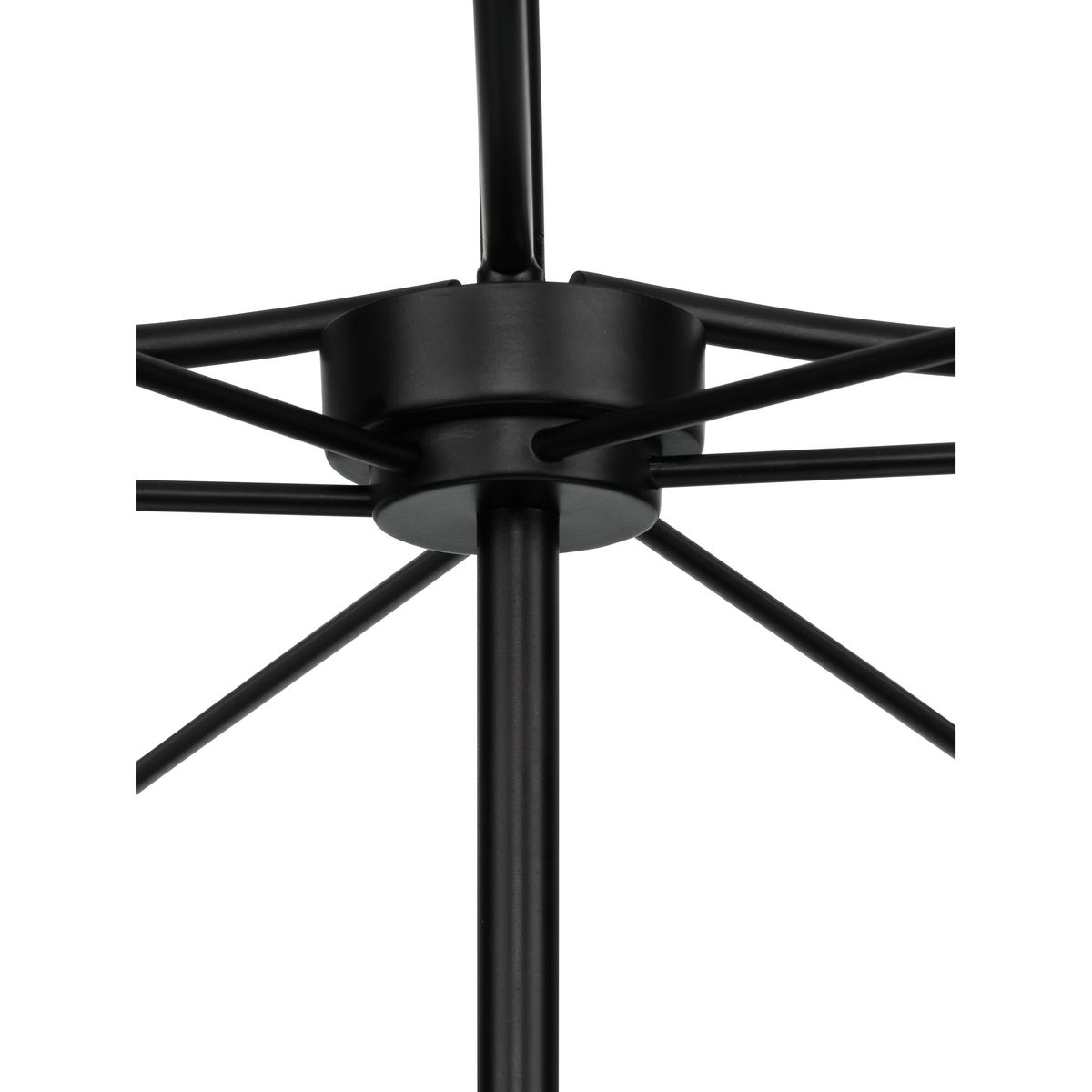Leyden Matte Black Farmhouse 9-Light Chandelier