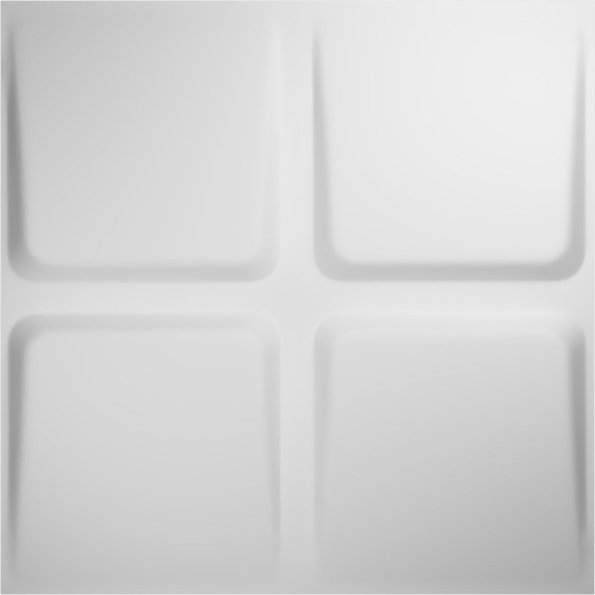 Ekena Millwork WP20X20GLWH-CASE-20 19-5/8-in x 19-5/8-in Embossed Paintable/Stainable White PVC Abstract Wall Panel ( 20 -Pack, Covers 53.49-sq ft )