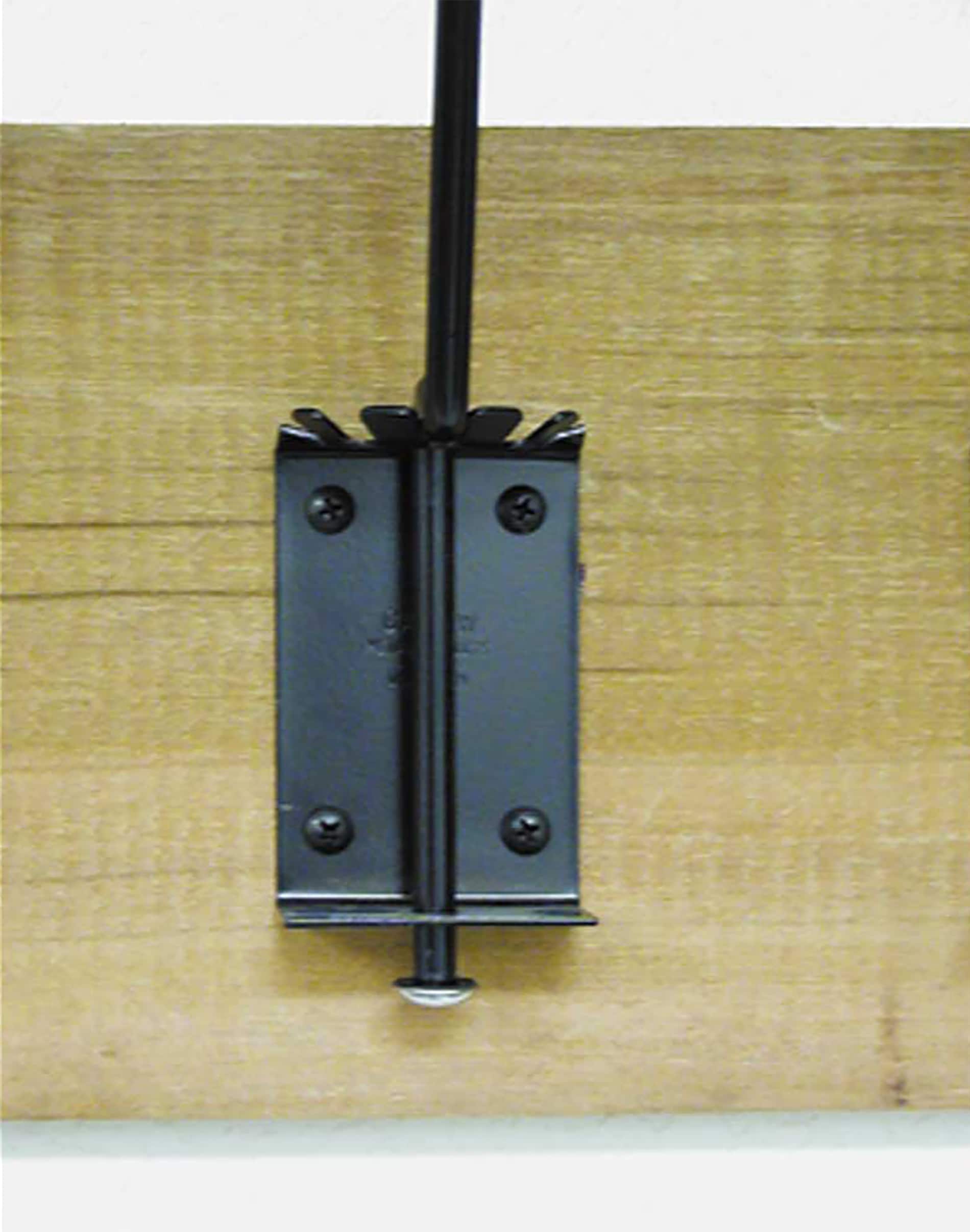 Black Powder-Coated Steel 24" Wall Bracket with 5 Positions