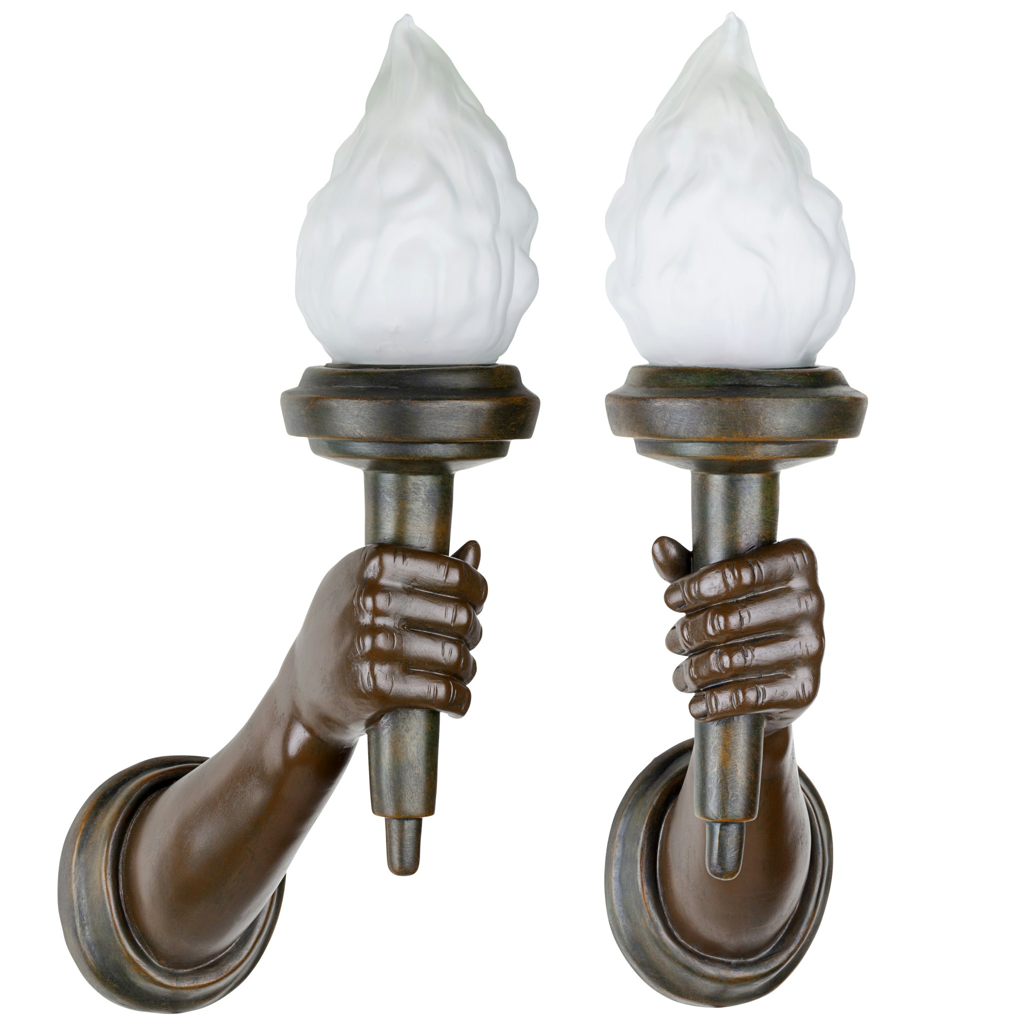 Design Toscano KY8002 7.5-in W 2 -Light Matte Bronze Transitional Wall Sconce