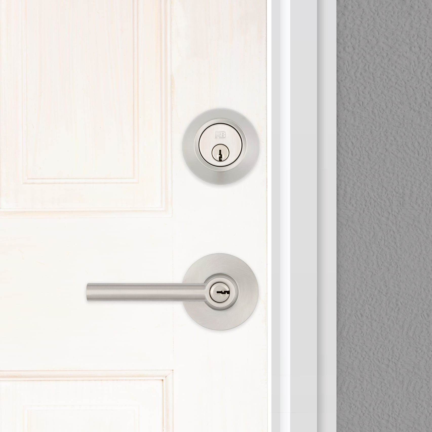 RELIABILT Ashwood Satin Nickel Single-Cylinder Deadbolt Universal ...