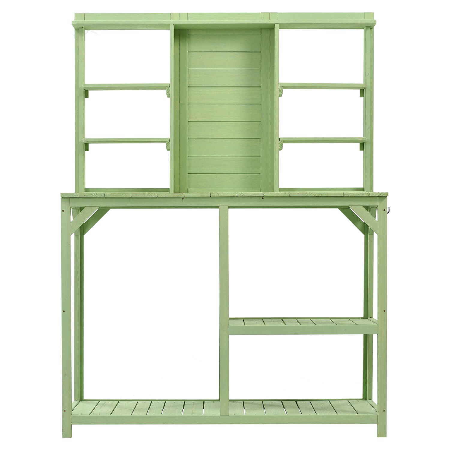 SINOFURN SYA010313GN 47.2-Inches x 64.6-Inches x 18.9-Inches Green Potting Bench