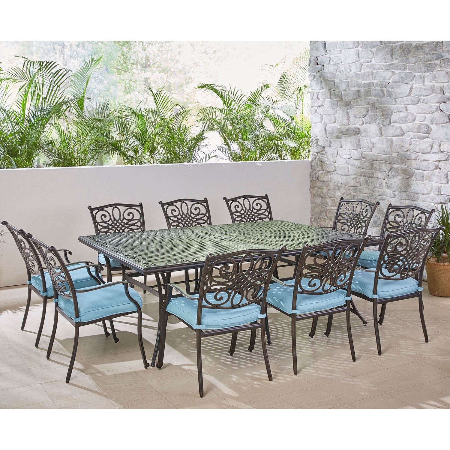 Hanover TRADDN11PC-BLU Patio-Dining-Sets - View #10