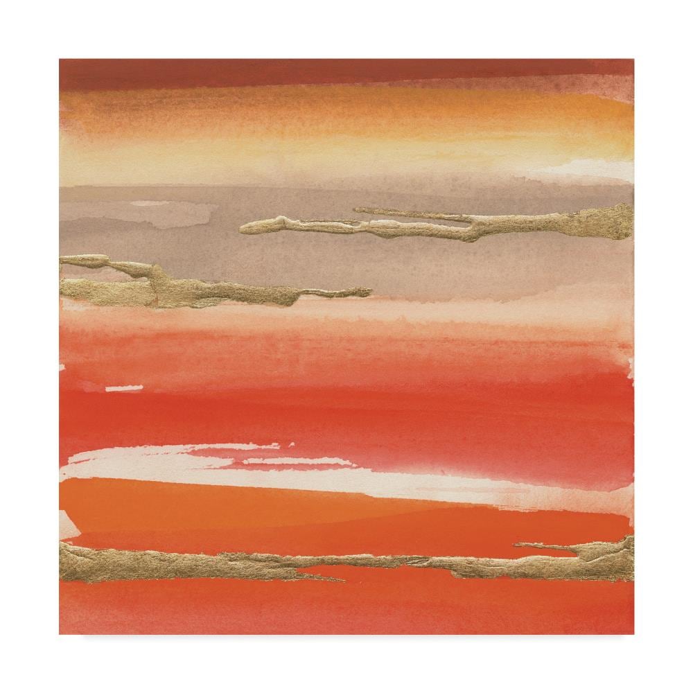 Trademark Fine Art WAP05773-C1414GG Framed 14-in H x 14-in W Abstract Print on Canvas