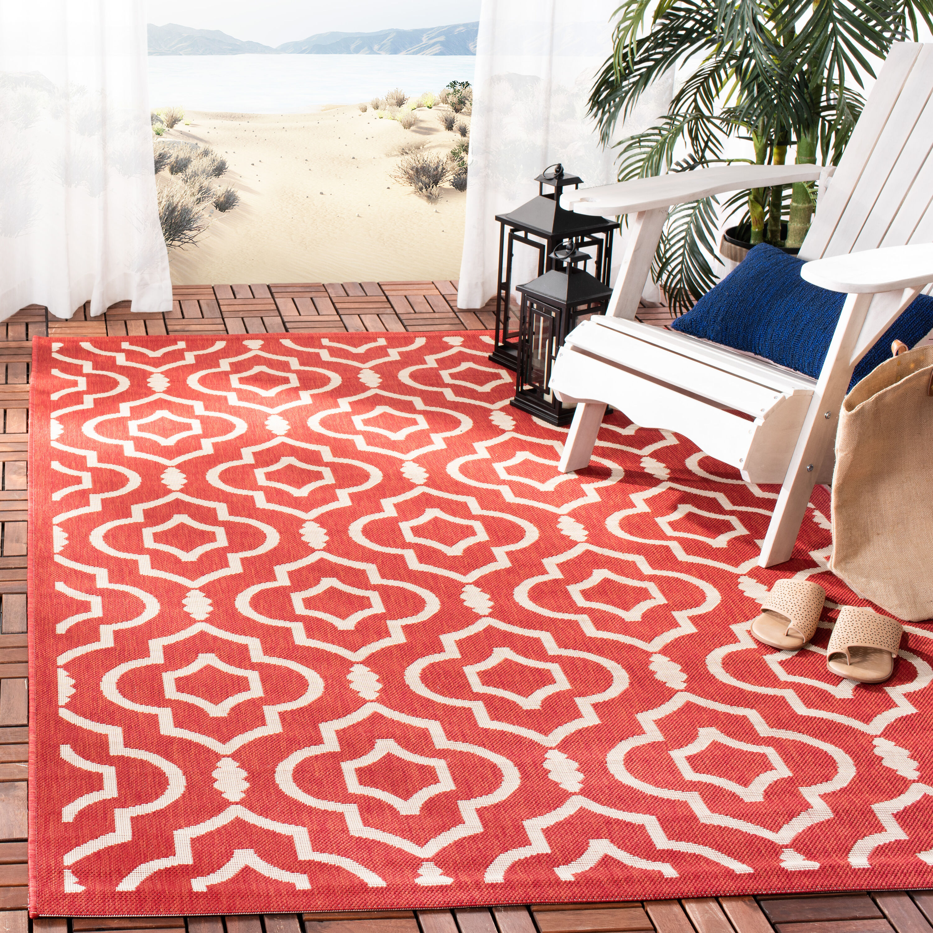 Cy 6926-248 Red Bone 5 x 8 Rectangular Area rug