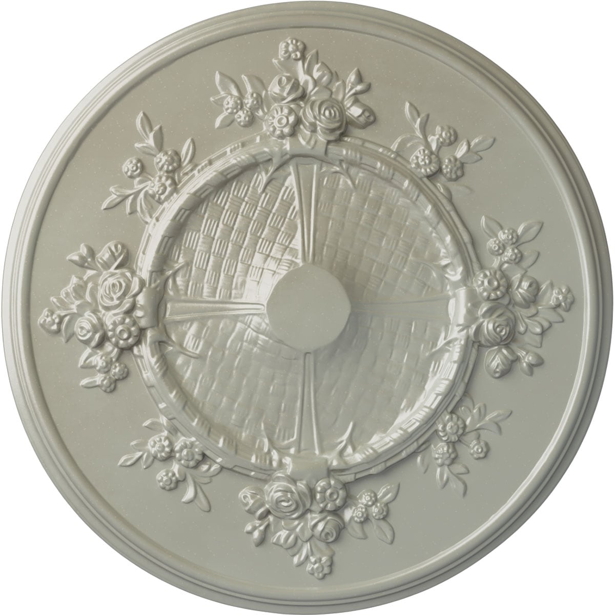 Ekena Millwork CM27FLFCS Flower 27-in W x 27-in L Painted Flash Copper Polyurethane Whole Ceiling Medallion